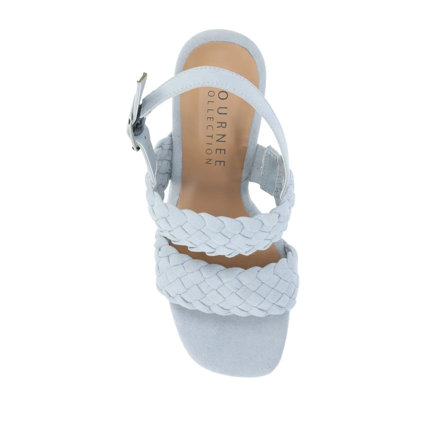 AYVEE HEELED SANDALS IN FAUX LEATHER soft grip