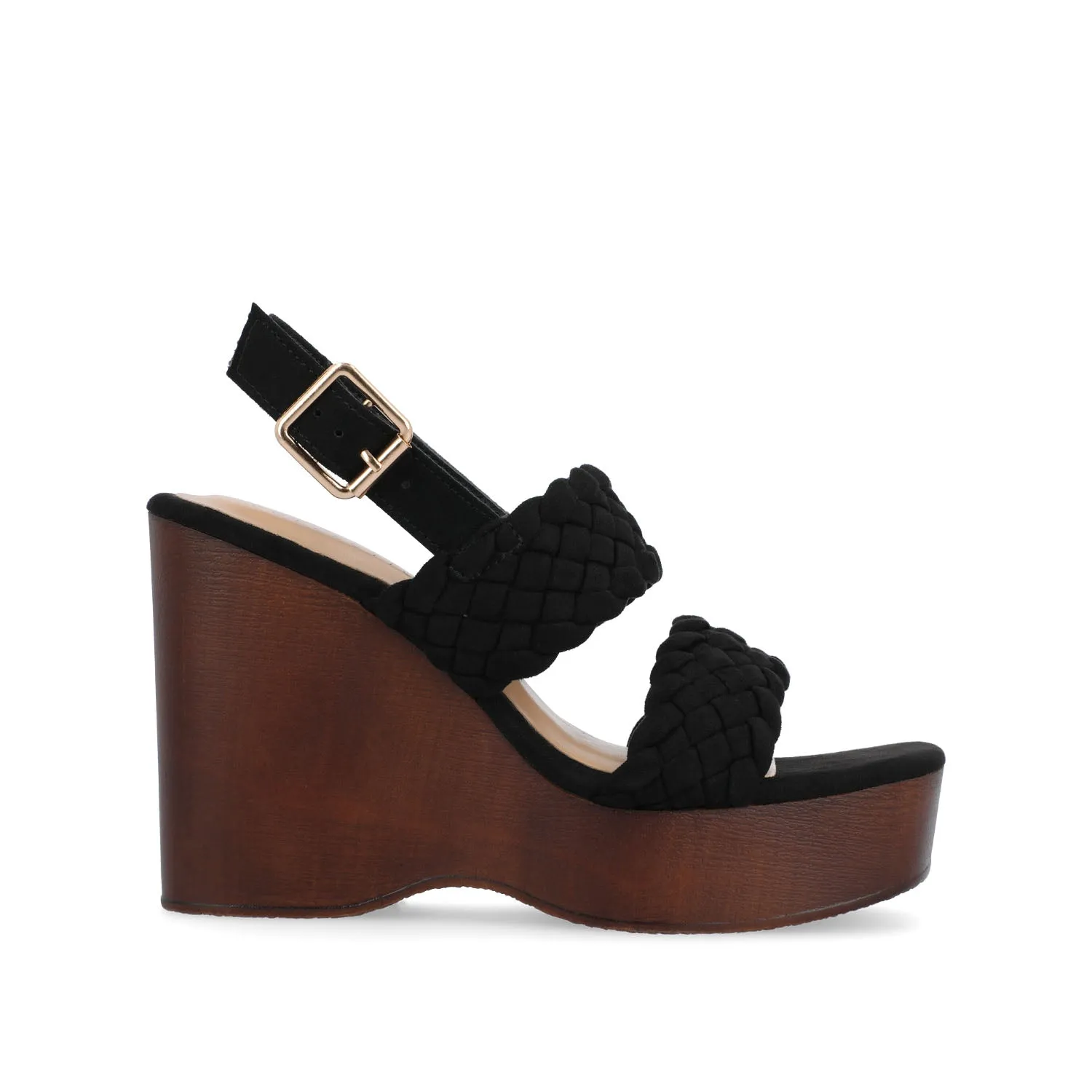AYVEE HEELED SANDALS IN FAUX LEATHER soft grip