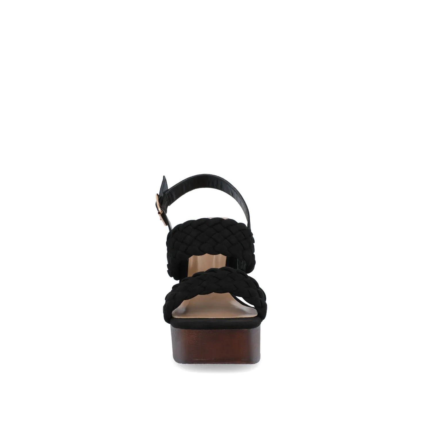 AYVEE HEELED SANDALS IN FAUX LEATHER soft grip
