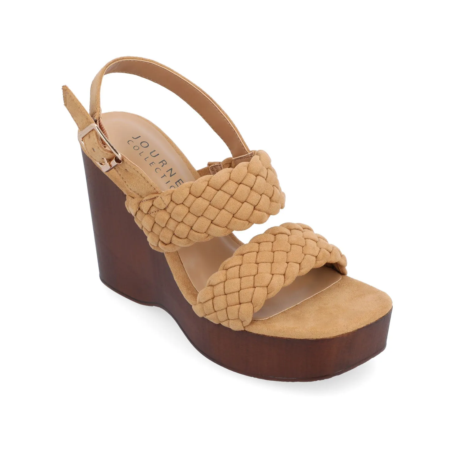 AYVEE HEELED SANDALS IN FAUX LEATHER soft grip