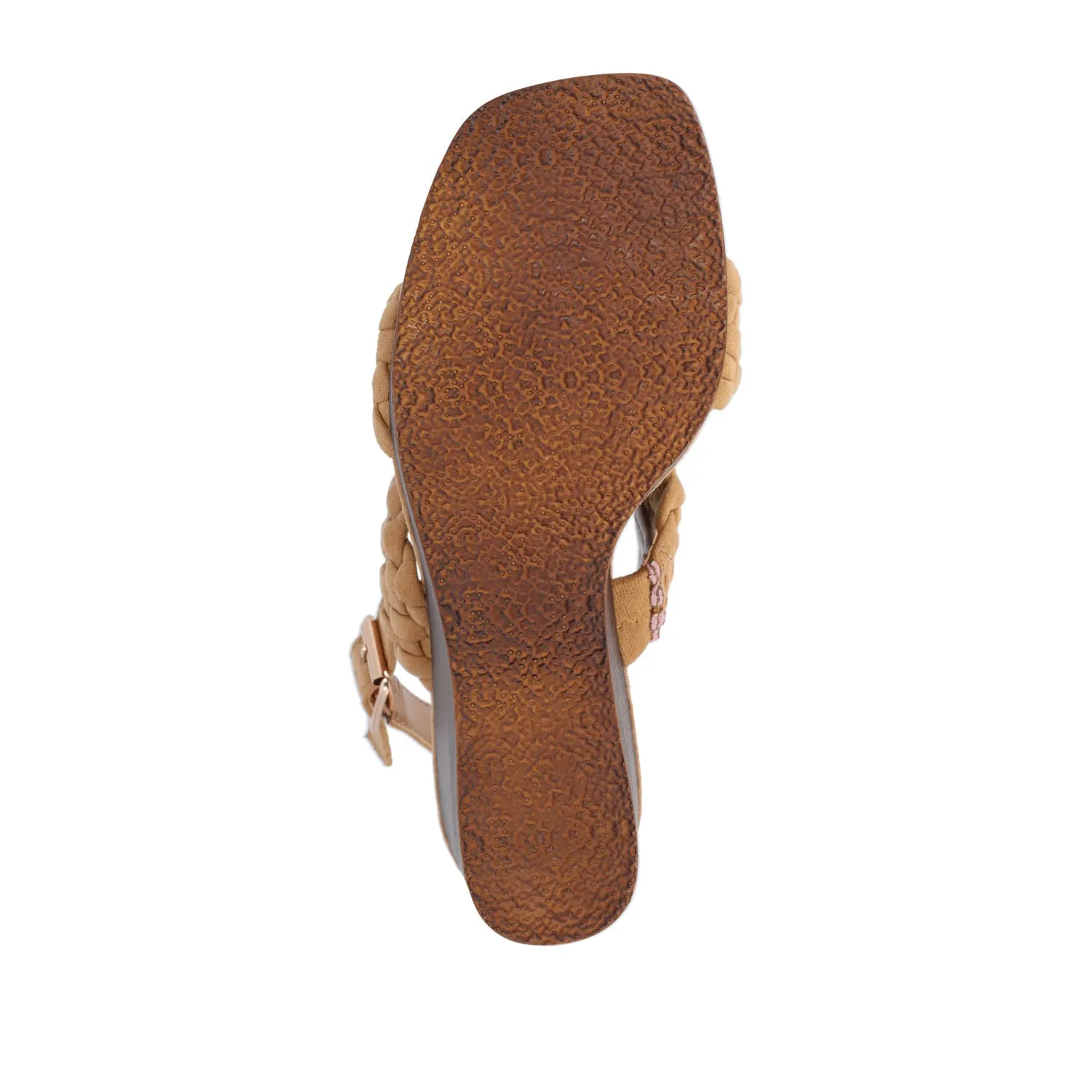AYVEE HEELED SANDALS IN FAUX LEATHER soft grip