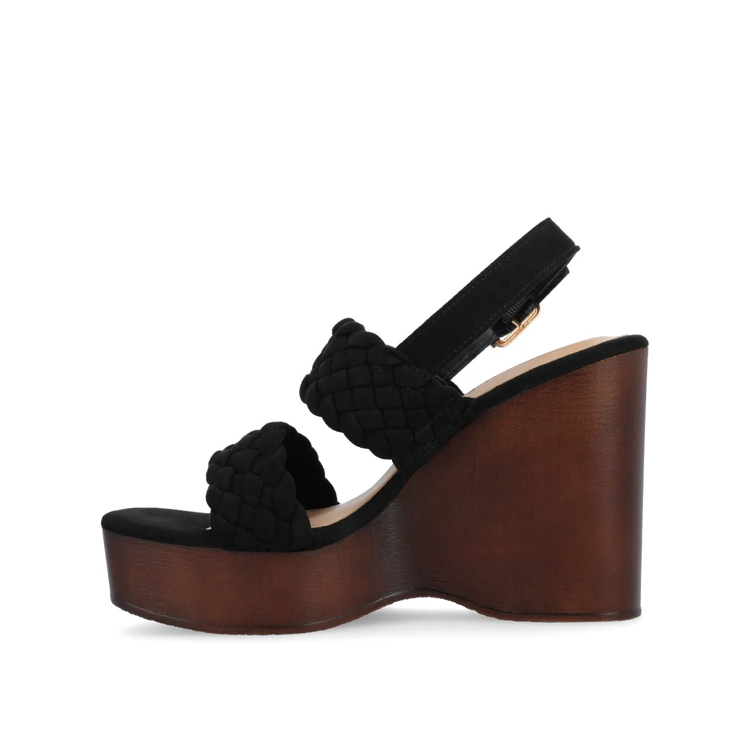 AYVEE HEELED SANDALS IN FAUX LEATHER soft grip