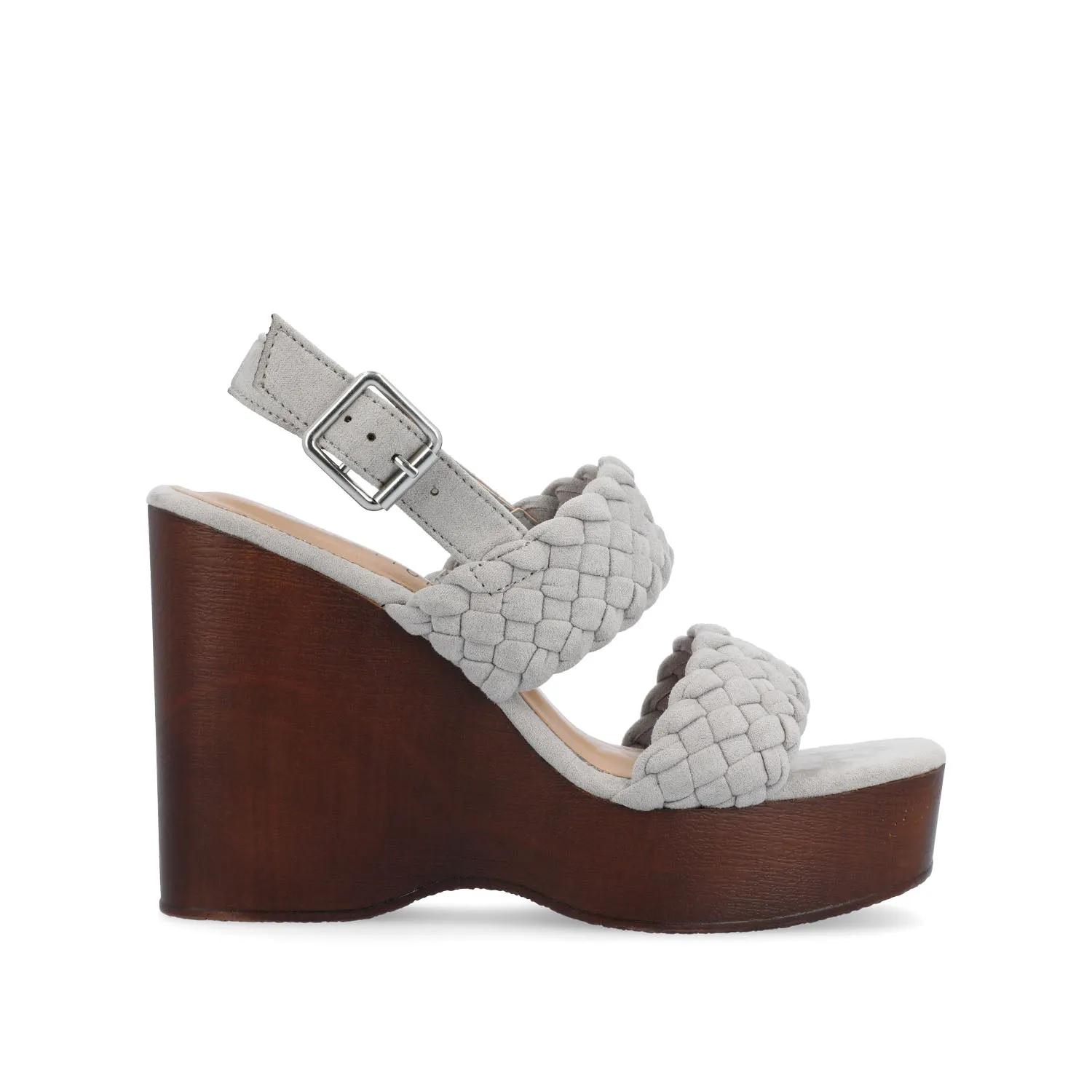 AYVEE HEELED SANDALS IN FAUX LEATHER soft grip
