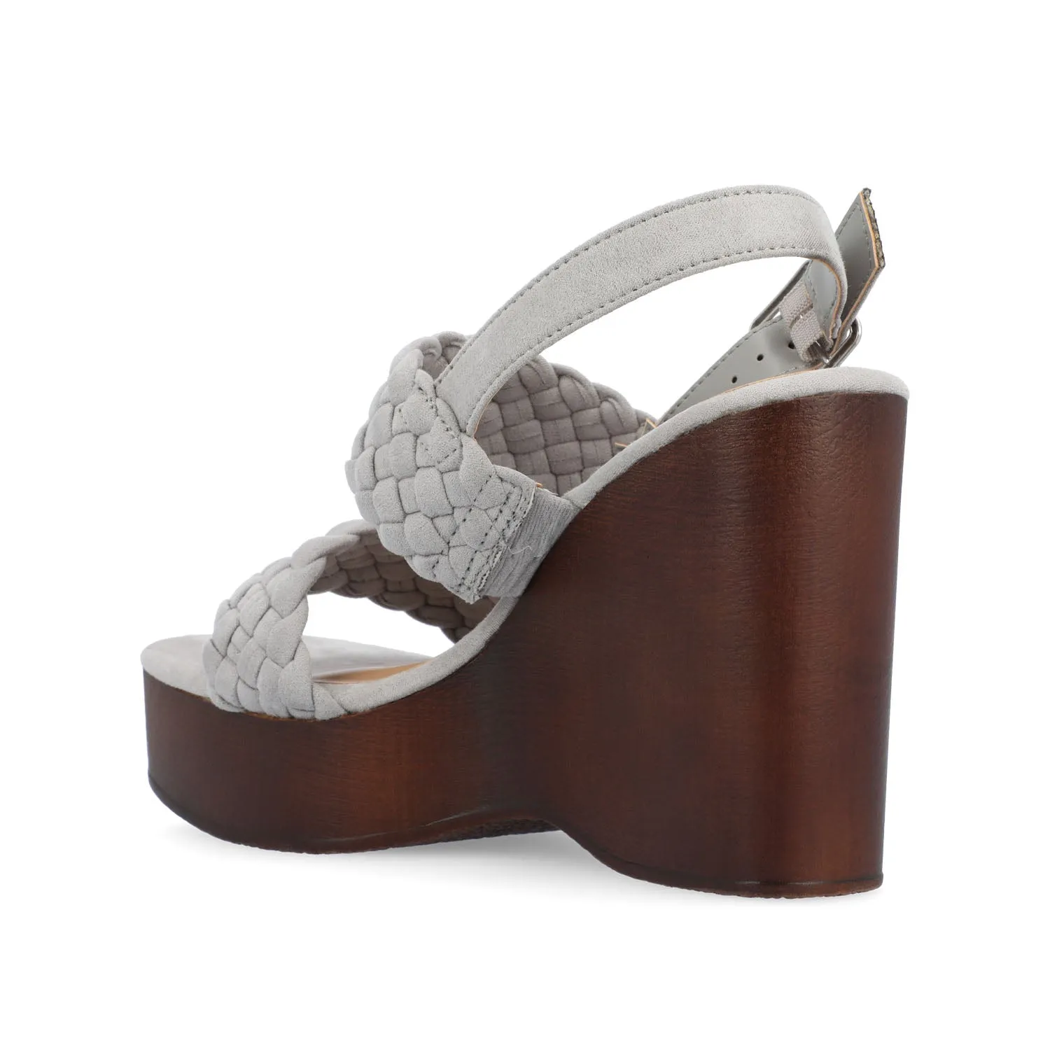 AYVEE HEELED SANDALS IN FAUX LEATHER soft grip