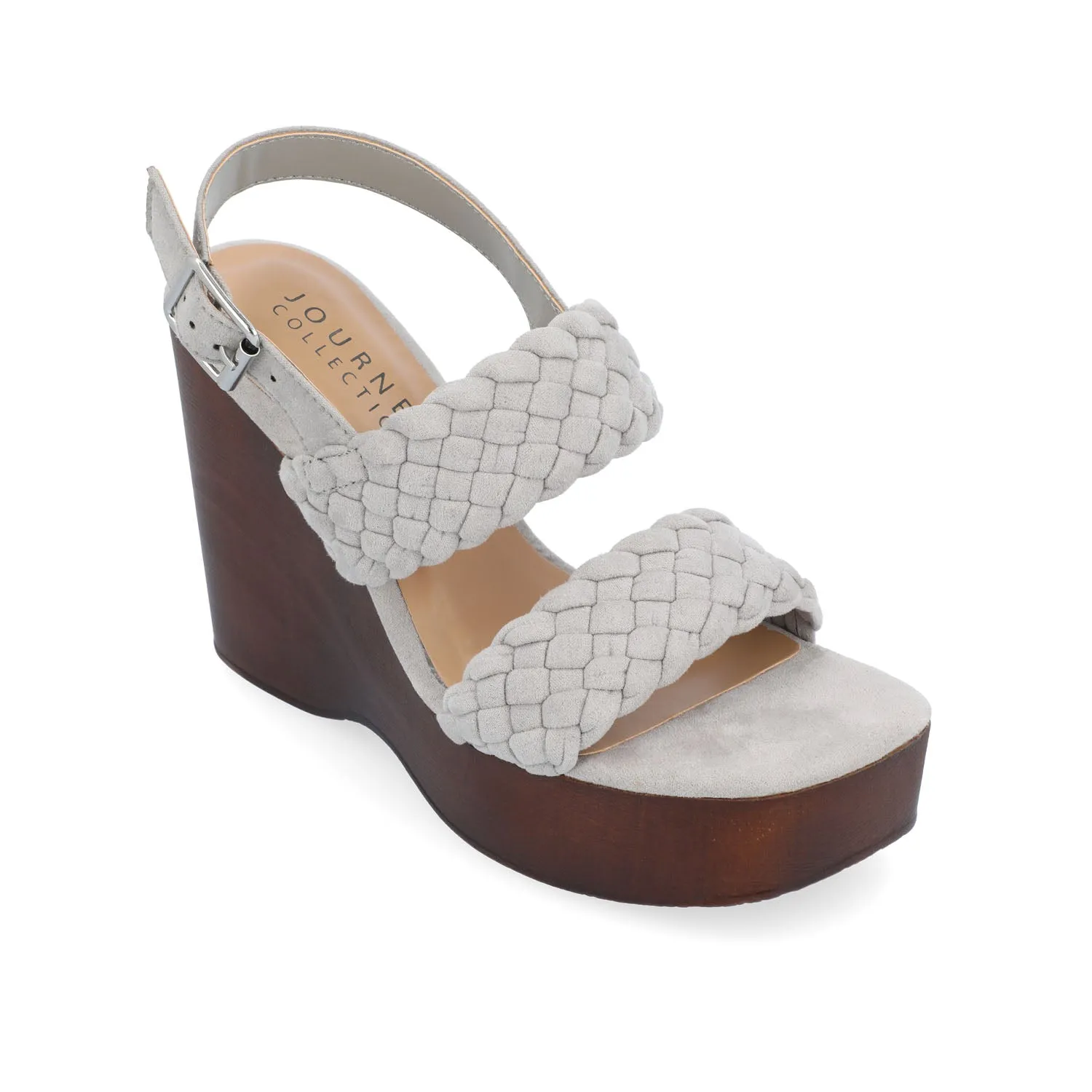 AYVEE HEELED SANDALS IN FAUX LEATHER soft grip