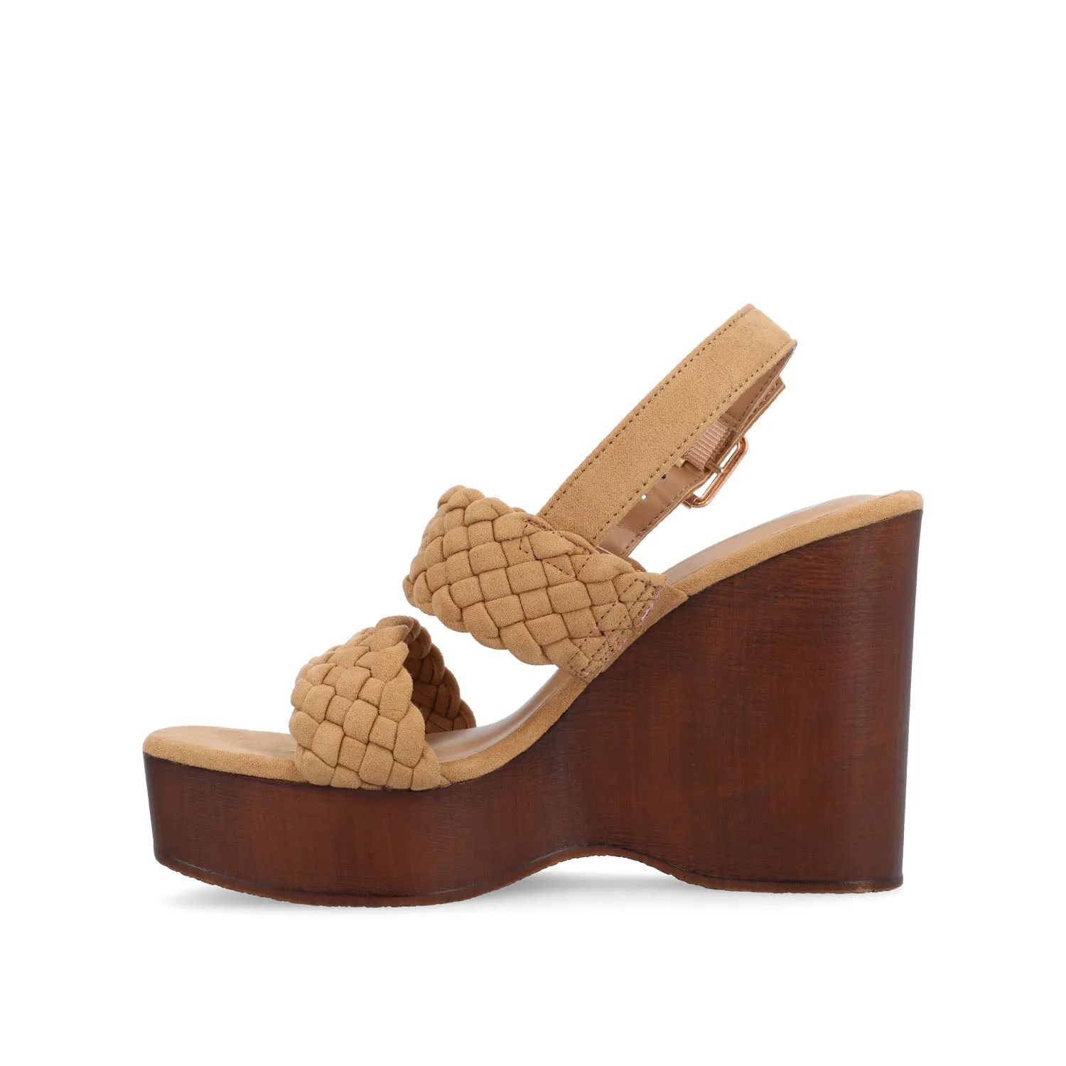 AYVEE HEELED SANDALS IN FAUX LEATHER soft grip