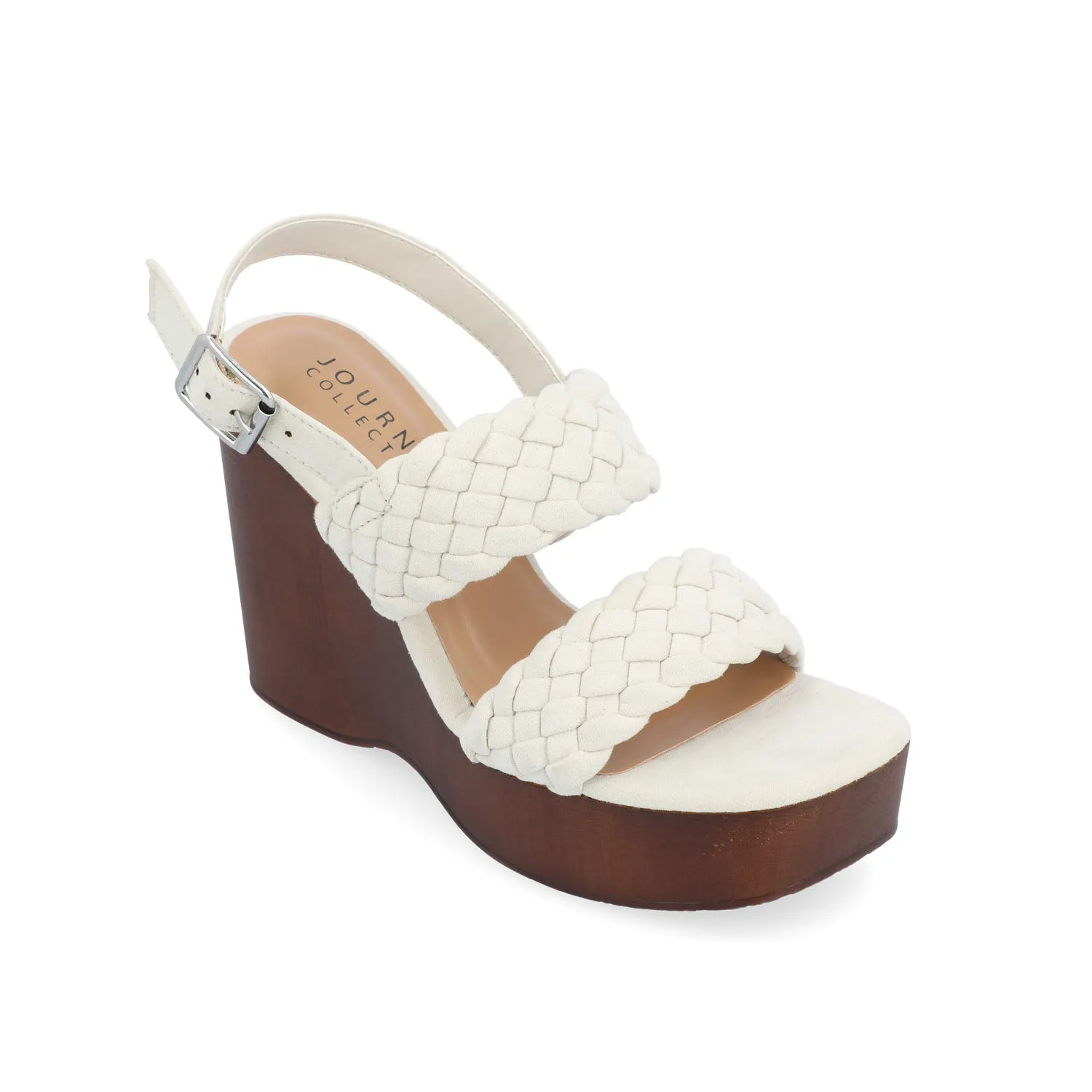 AYVEE HEELED SANDALS IN FAUX LEATHER soft grip
