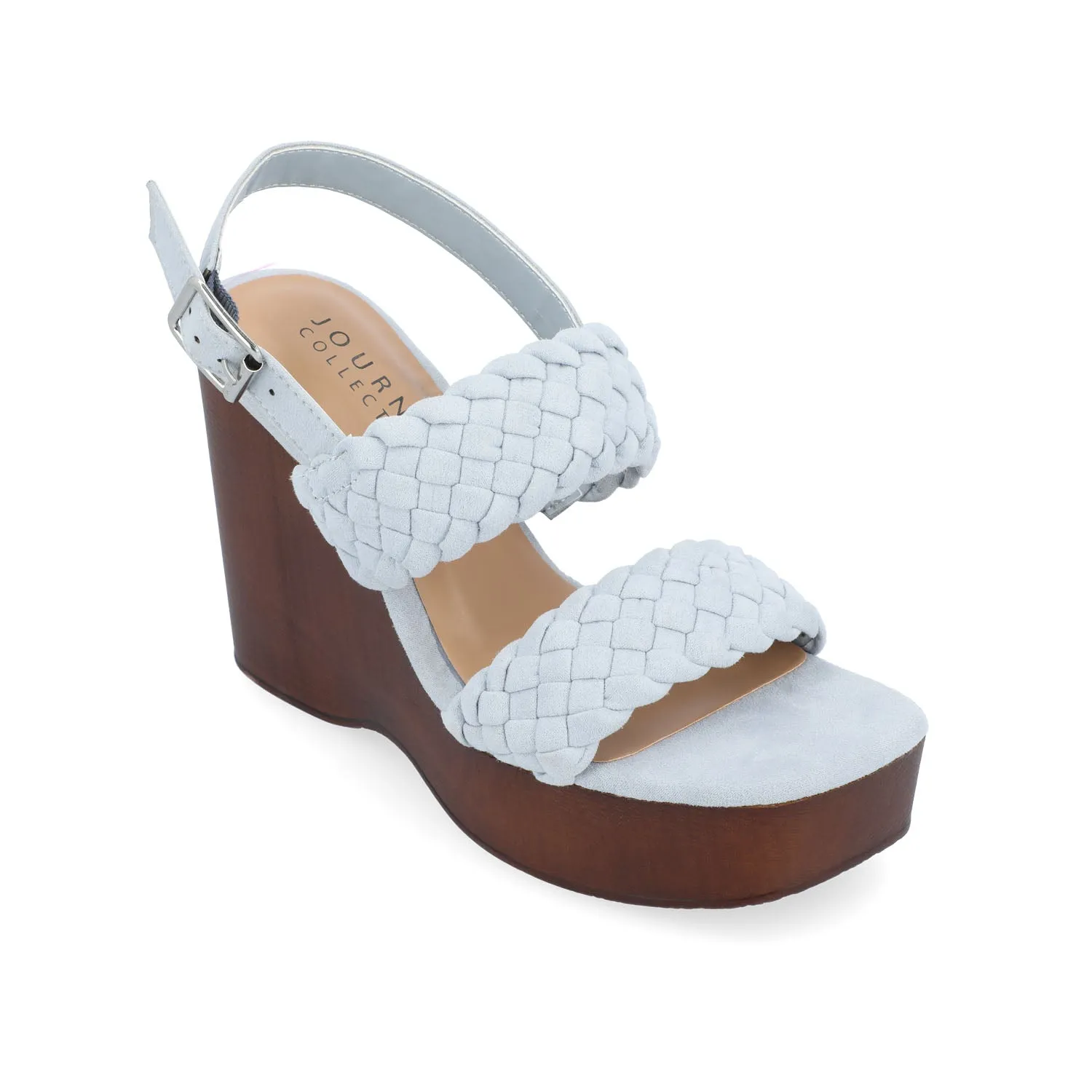 AYVEE HEELED SANDALS IN FAUX LEATHER soft grip
