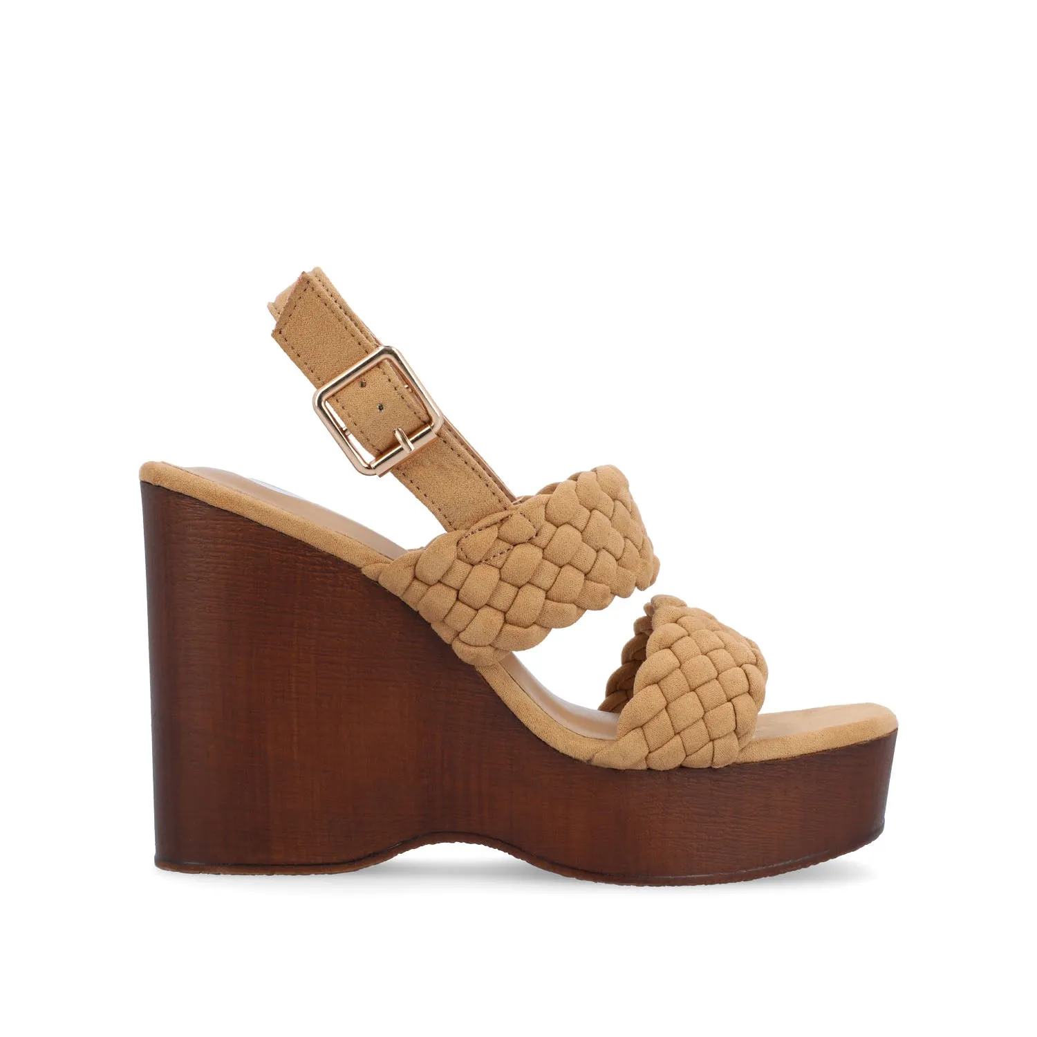 AYVEE HEELED SANDALS IN FAUX LEATHER soft grip