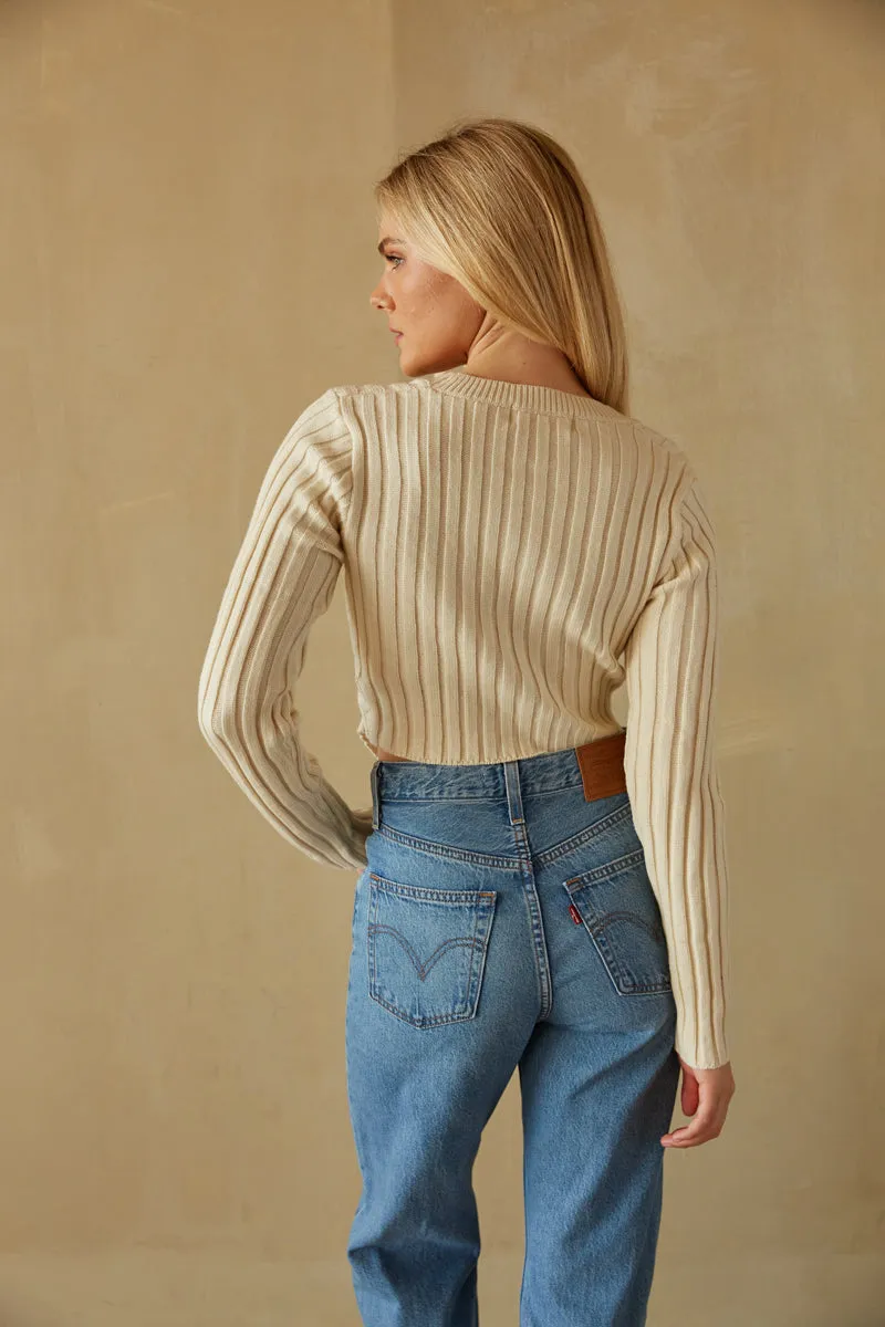 Bailey Ribbed Knit Sweater french feel