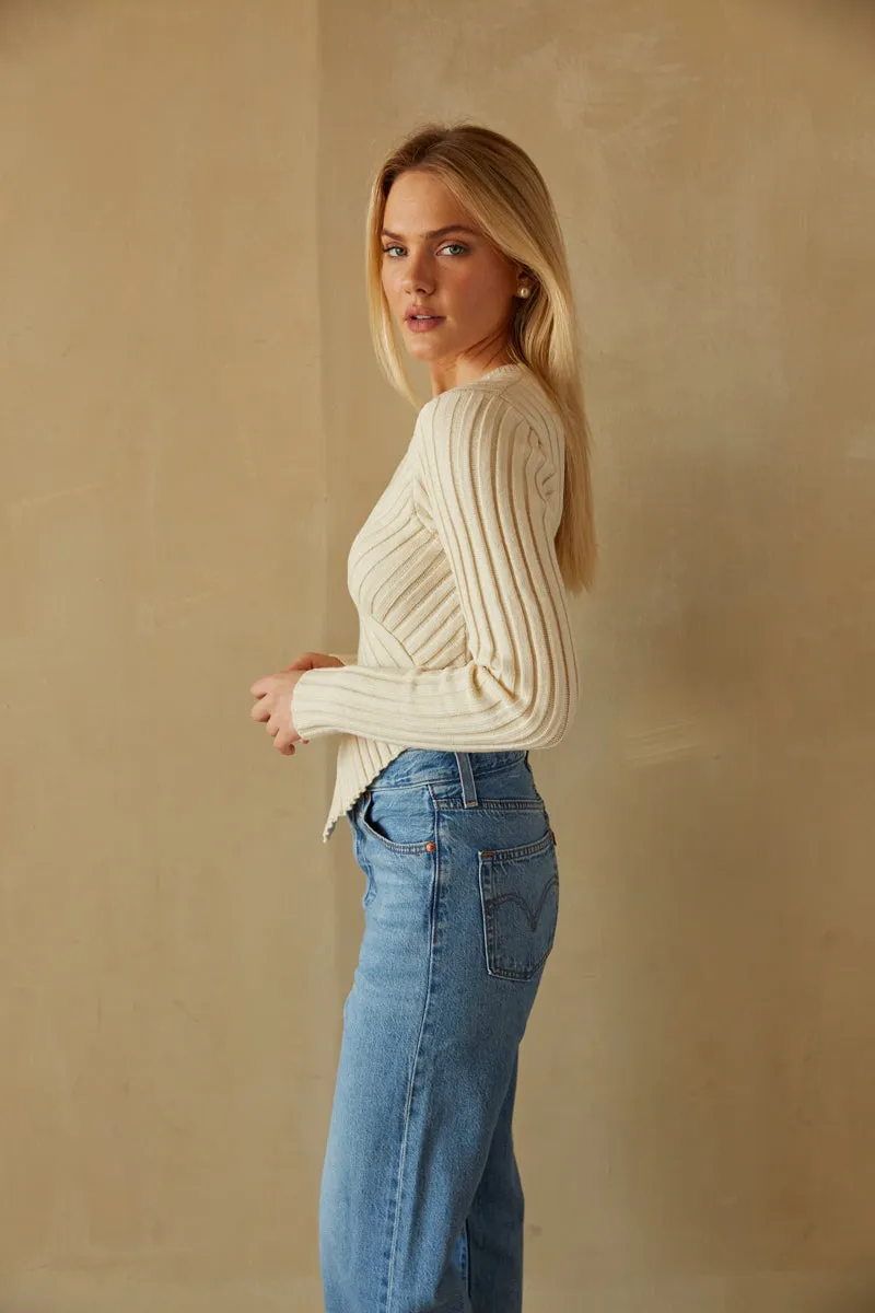 Bailey Ribbed Knit Sweater french feel