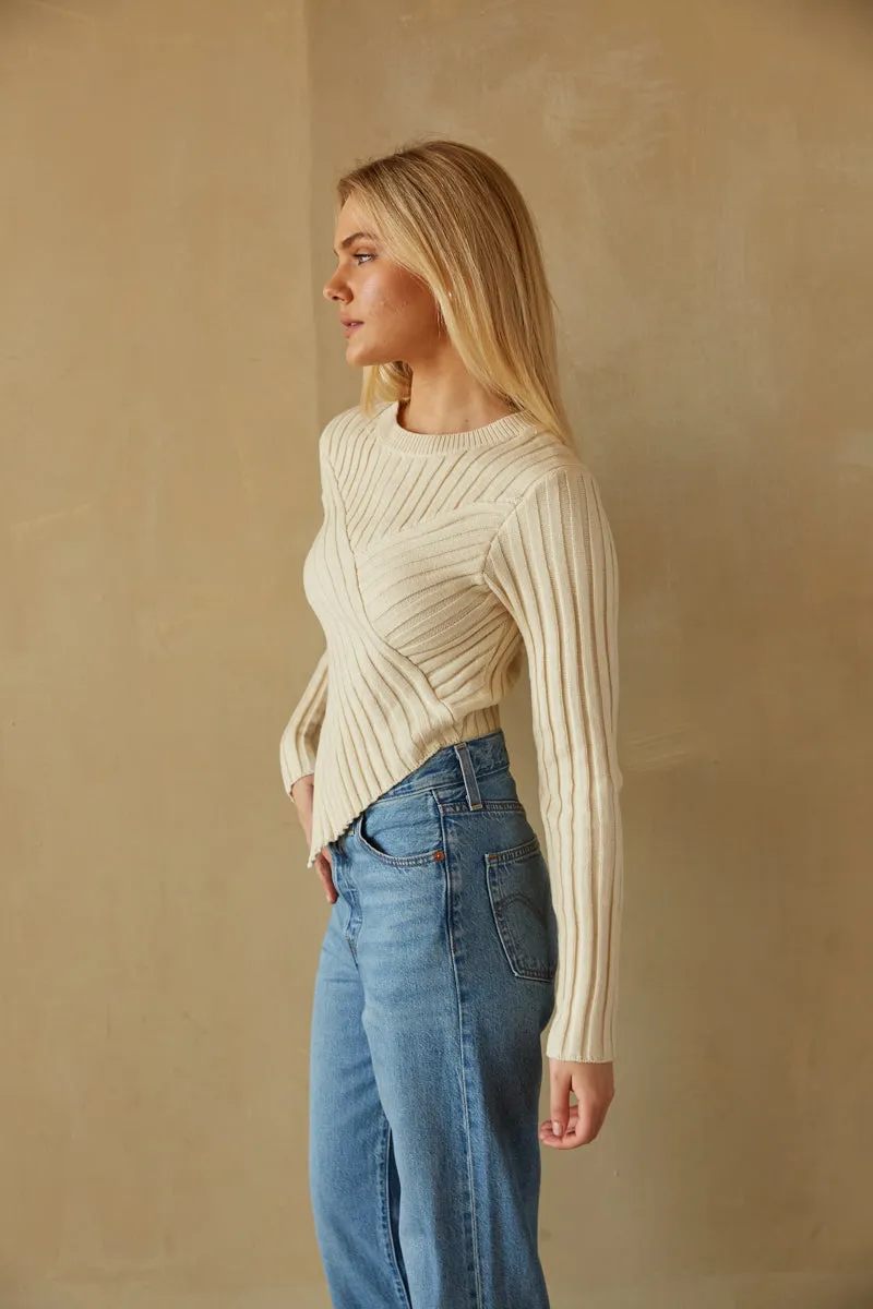 Bailey Ribbed Knit Sweater french feel