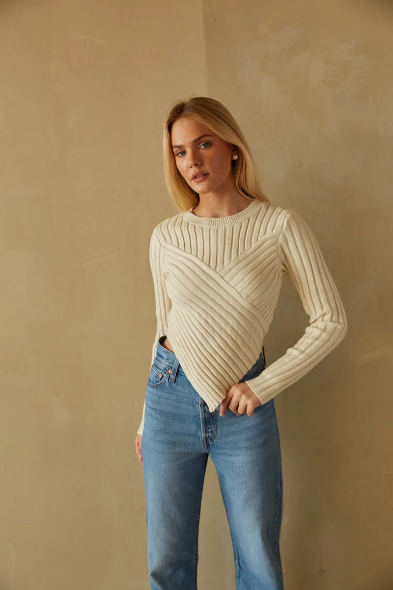 Bailey Ribbed Knit Sweater french feel