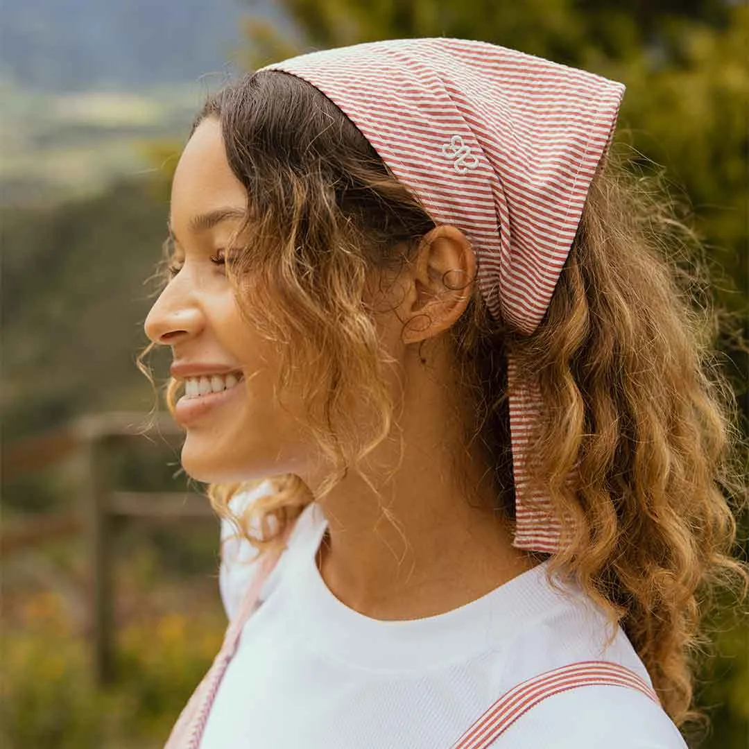 Bandana, Red Seersucker school vibe