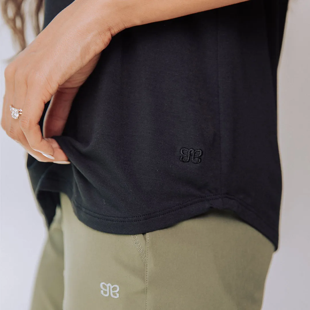 Basic Tee, Bamboo Black comfort glow