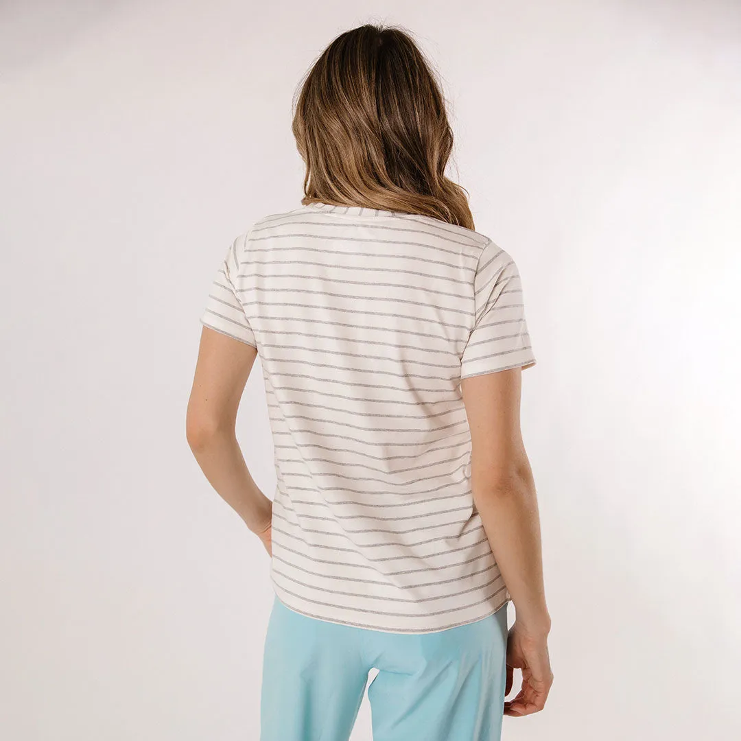 Basic Tee, Grey Venice Stripe all cotton