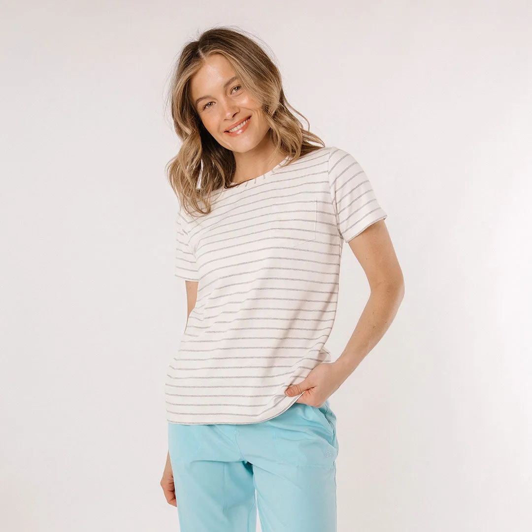 Basic Tee, Grey Venice Stripe all cotton