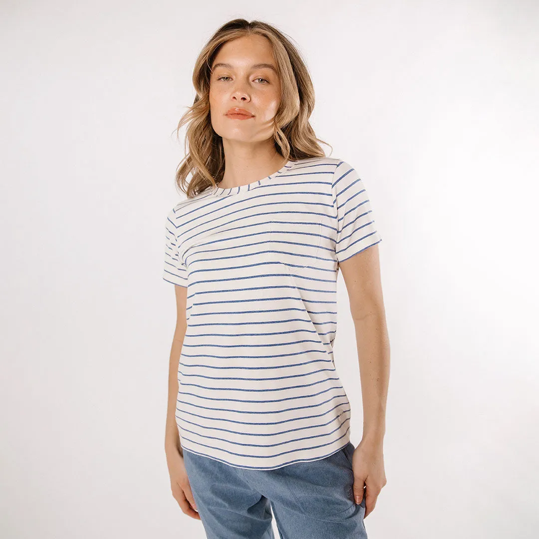 Basic Tee, Venice Stripe street shot