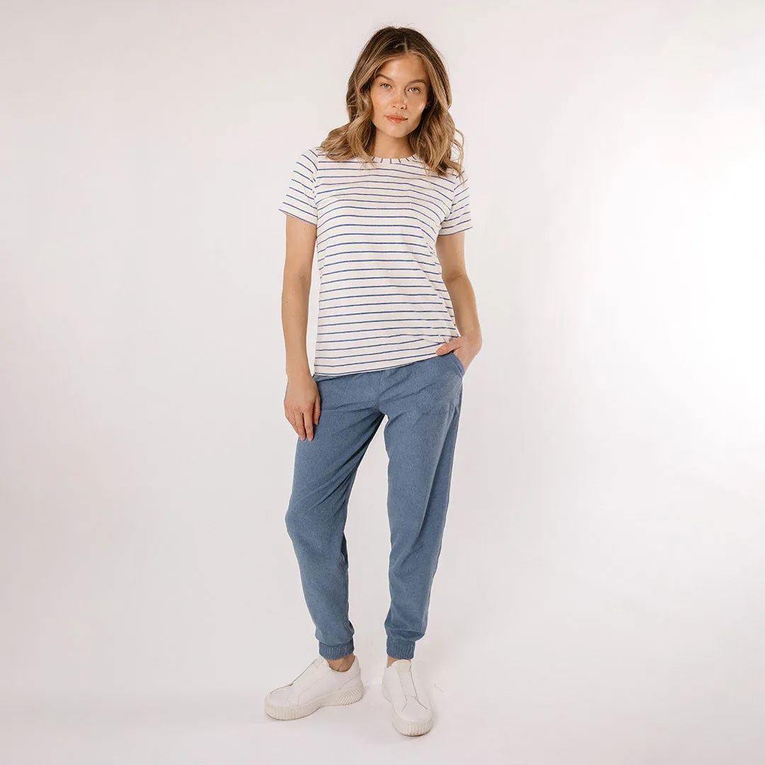 Basic Tee, Venice Stripe street shot