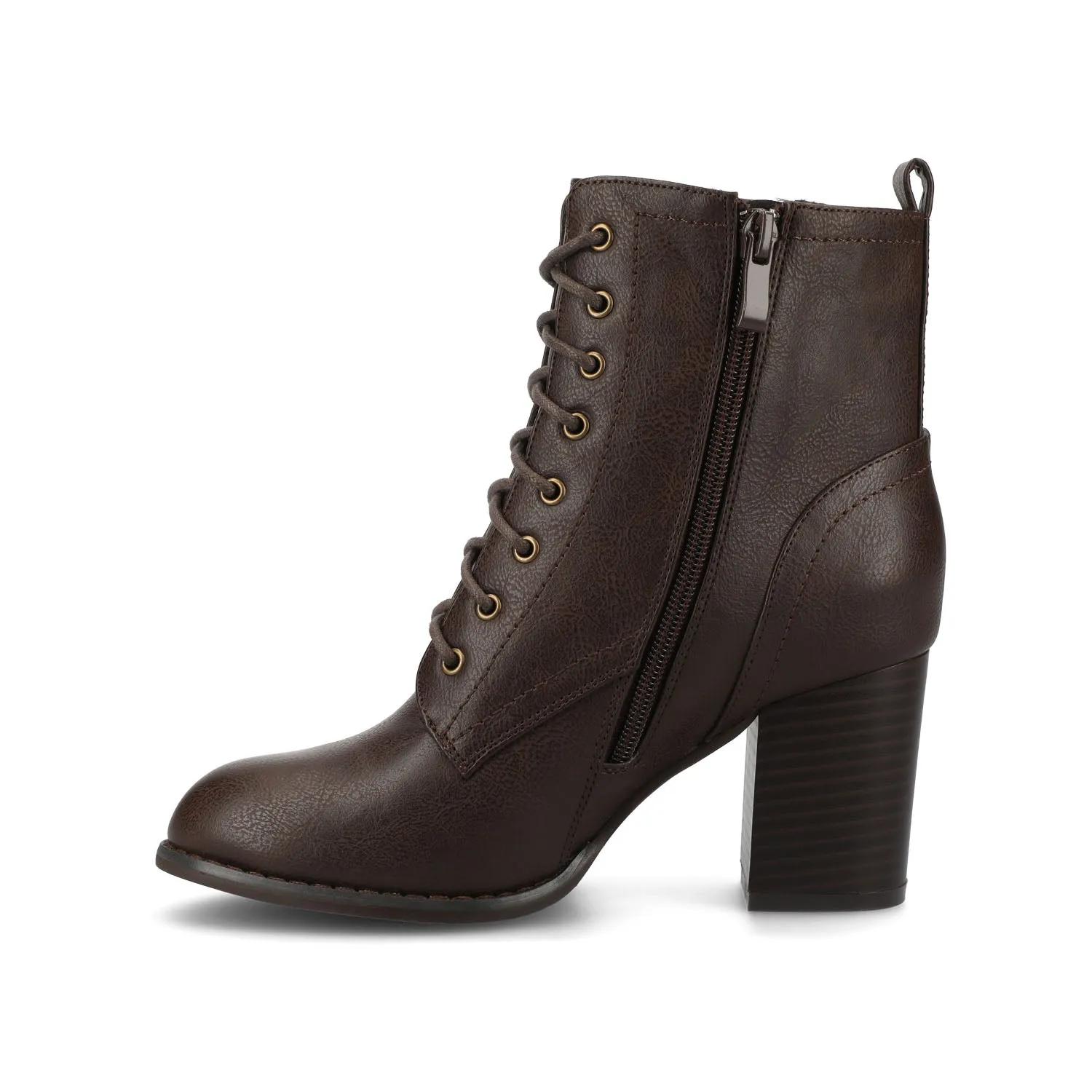 BAYLOR LACE-UP BOOTIES IN FAUX SUEDE soft lining