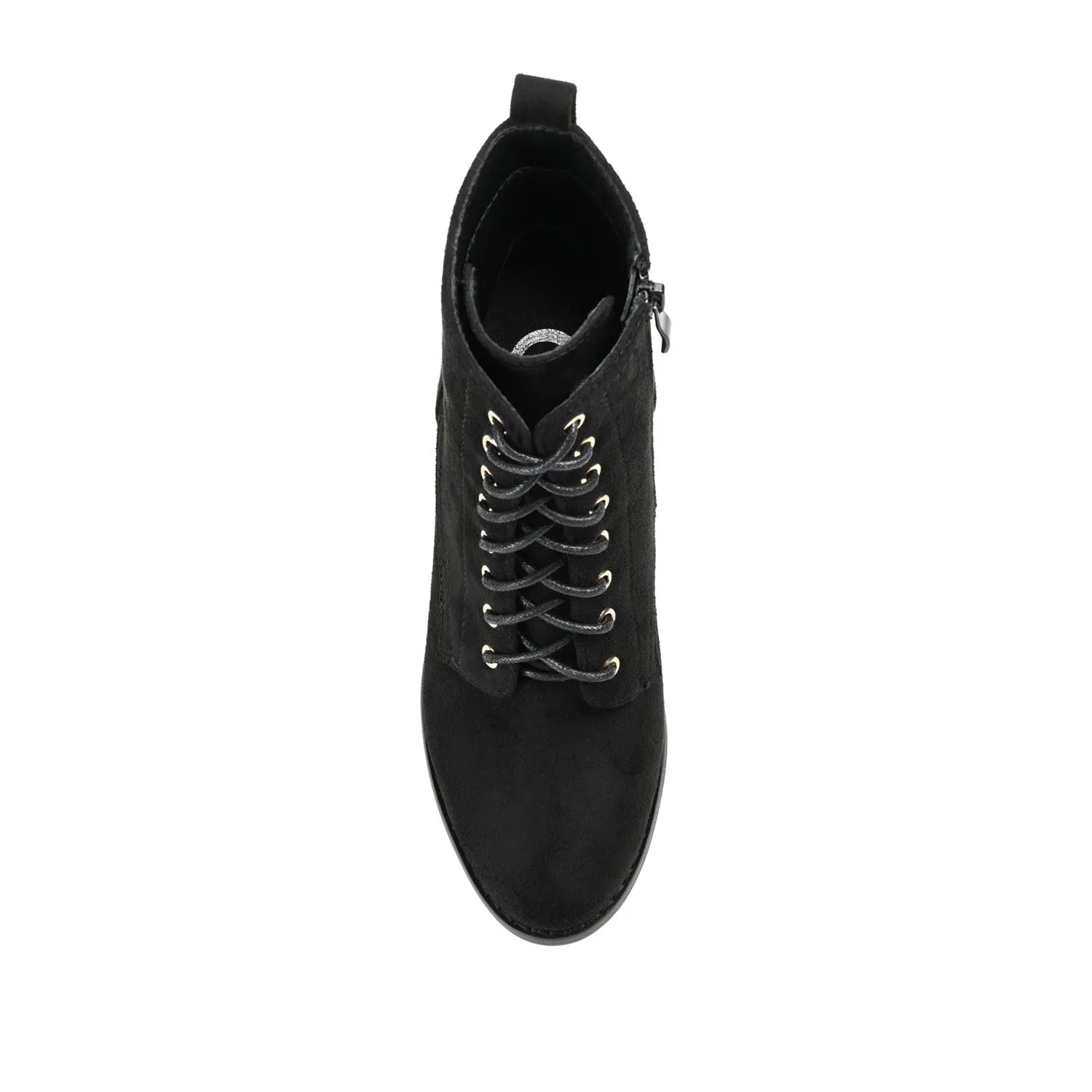 BAYLOR LACE-UP BOOTIES IN FAUX SUEDE soft lining