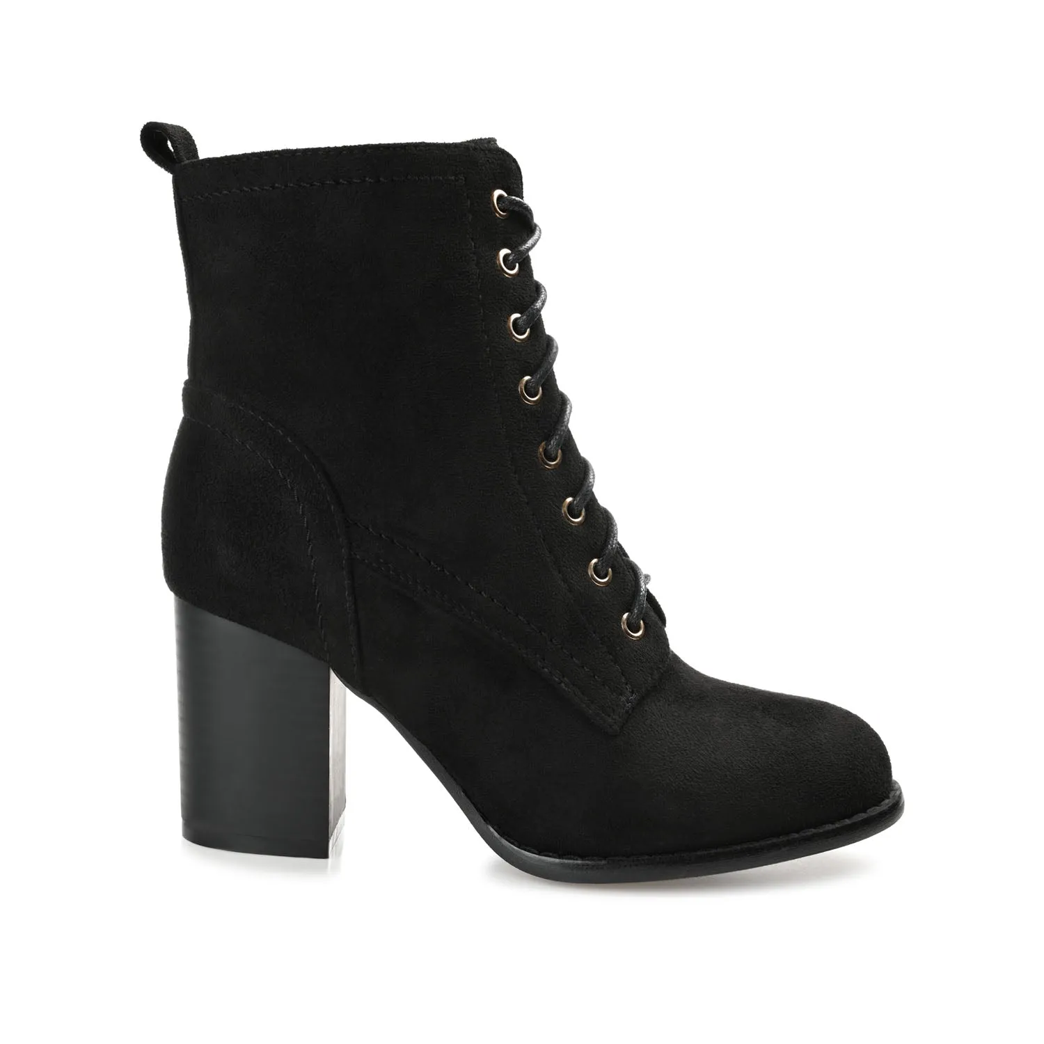 BAYLOR LACE-UP BOOTIES IN FAUX SUEDE soft lining