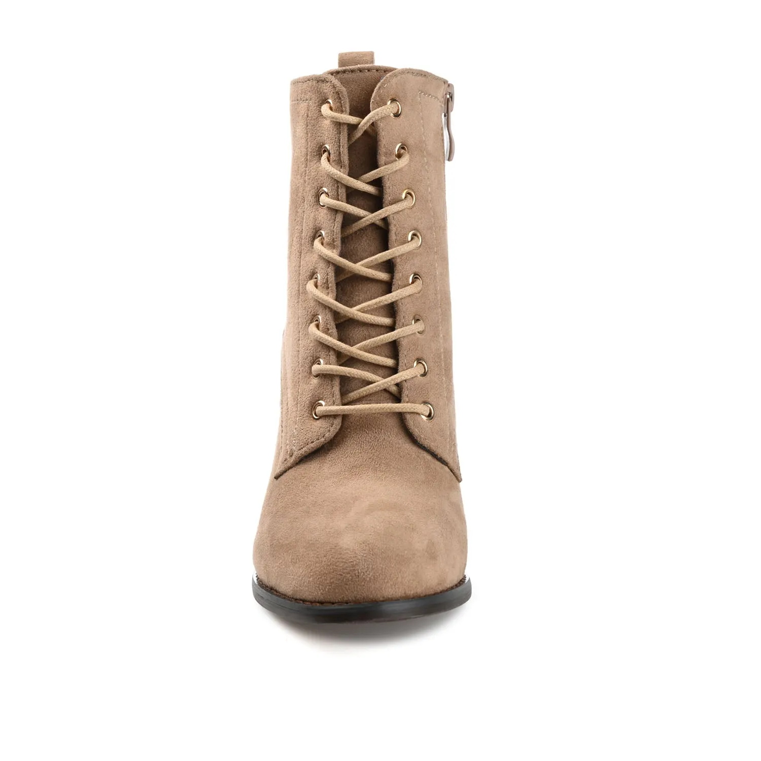 BAYLOR LACE-UP BOOTIES IN FAUX SUEDE soft lining