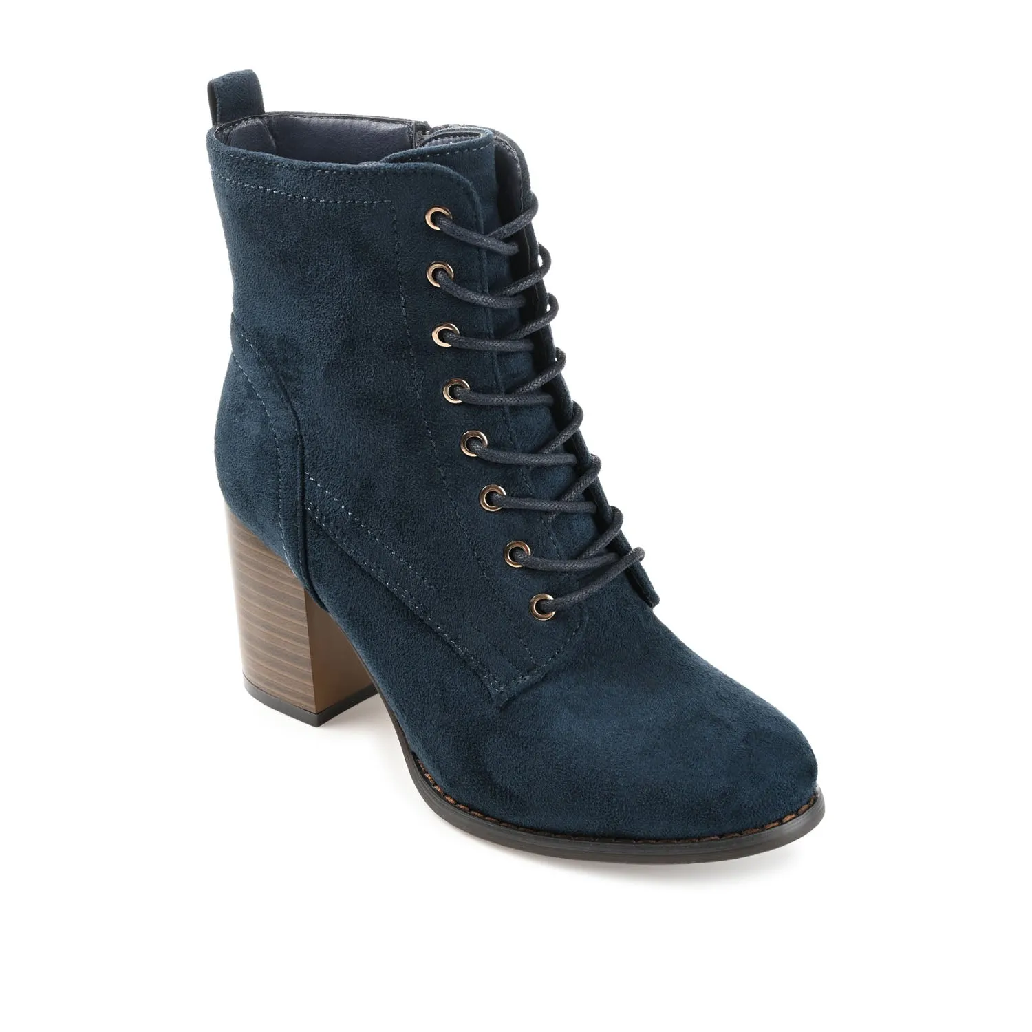 BAYLOR LACE-UP BOOTIES IN FAUX SUEDE soft lining