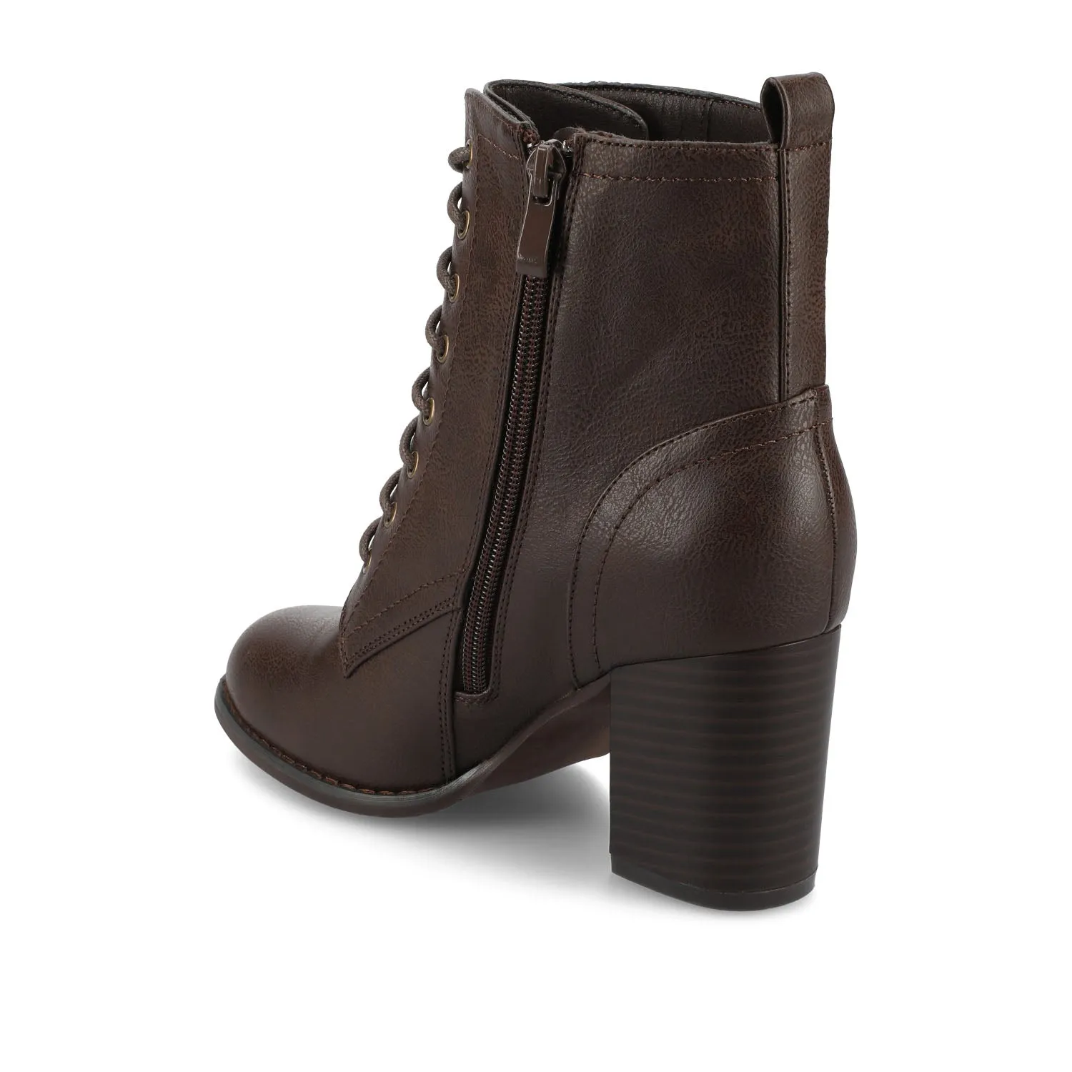 BAYLOR LACE-UP BOOTIES IN FAUX SUEDE soft lining