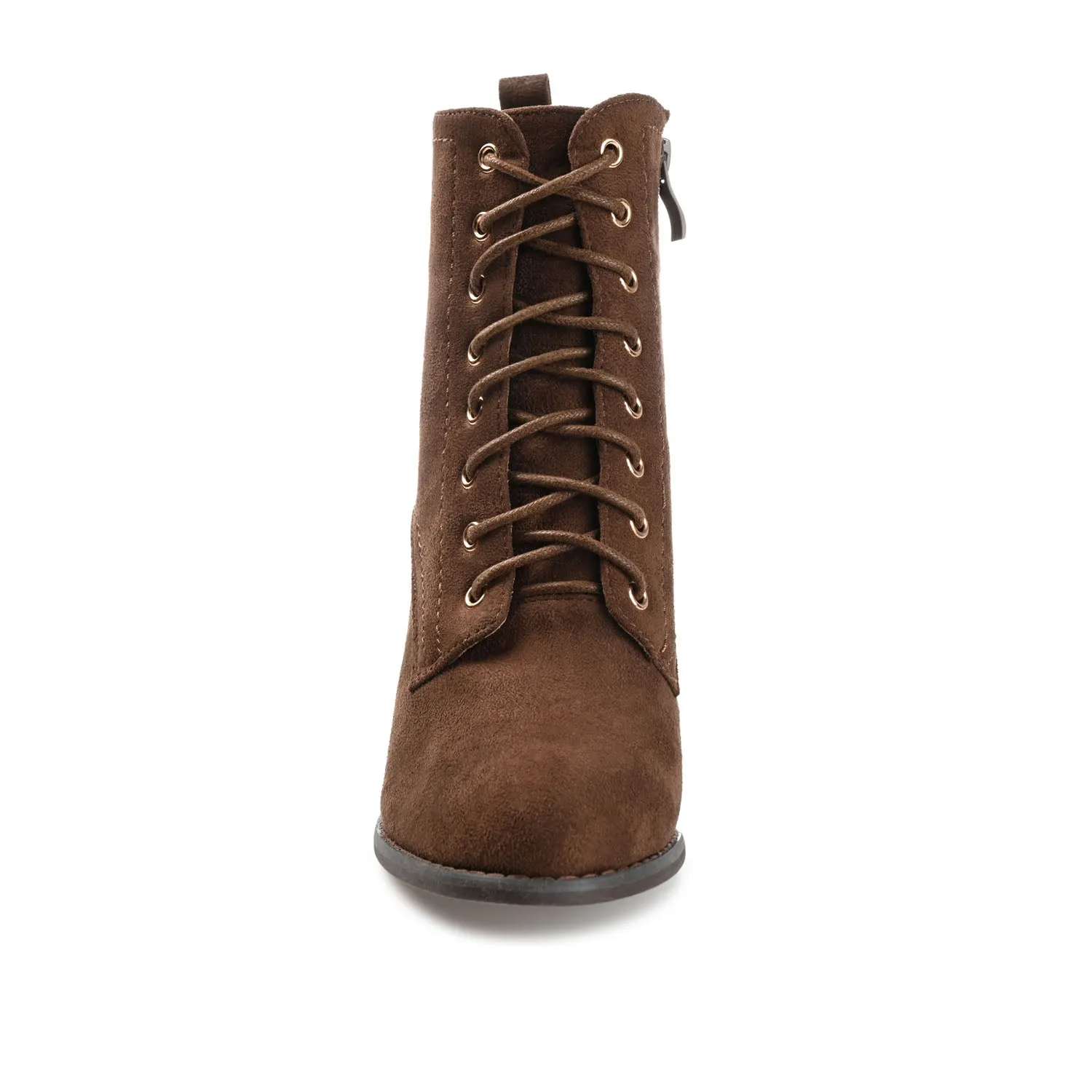 BAYLOR LACE-UP BOOTIES IN FAUX SUEDE soft lining