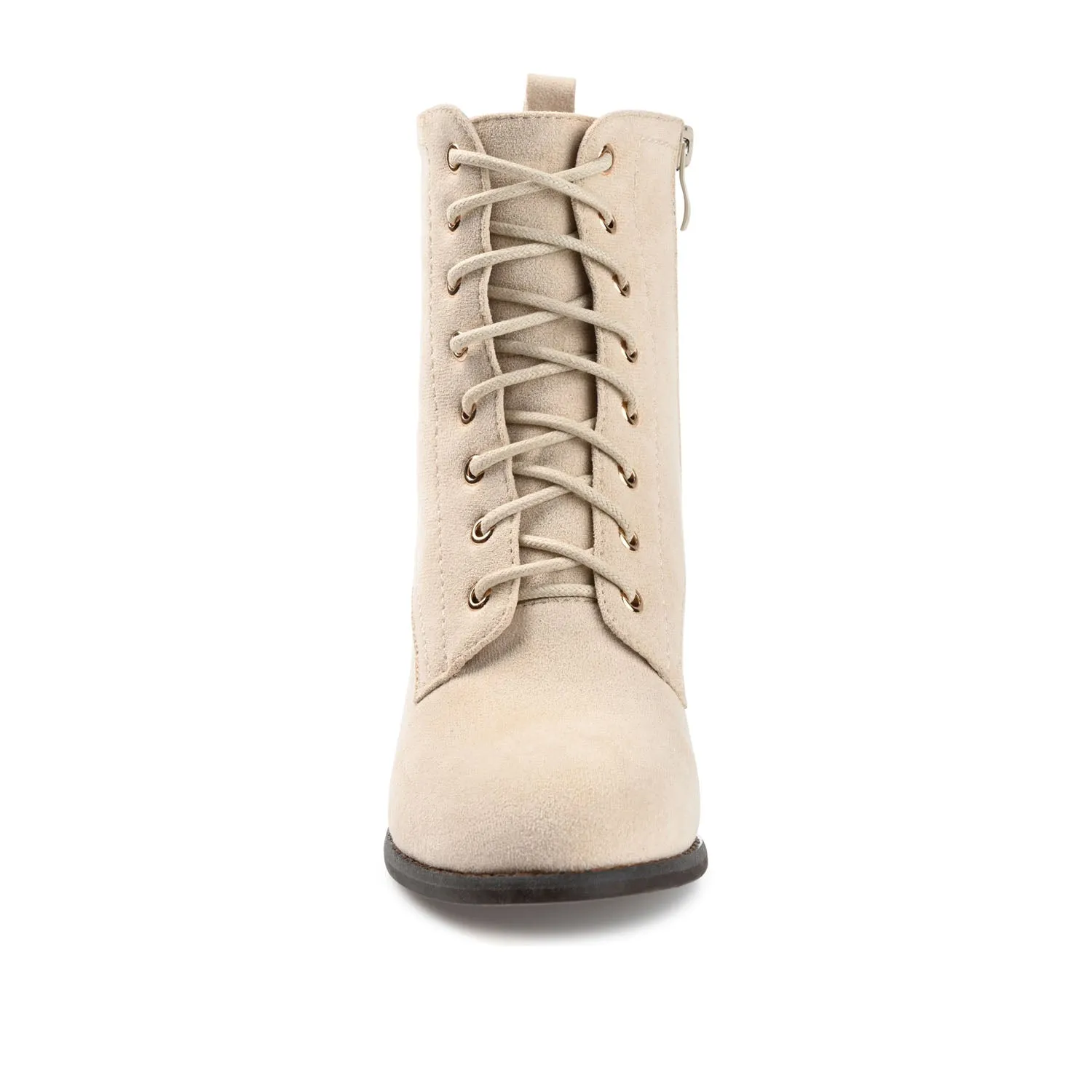 BAYLOR LACE-UP BOOTIES IN FAUX SUEDE soft lining