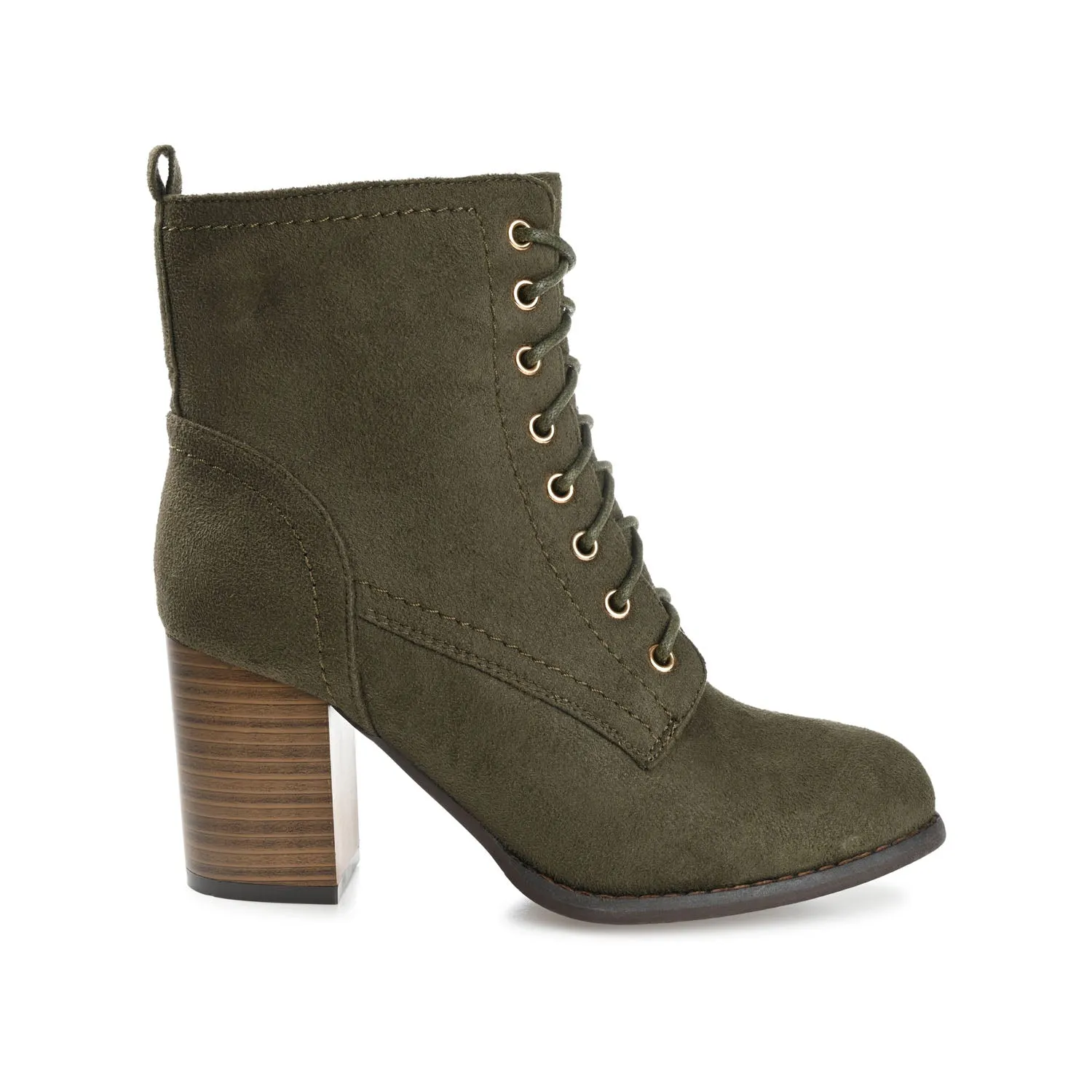 BAYLOR LACE-UP BOOTIES IN FAUX SUEDE soft lining