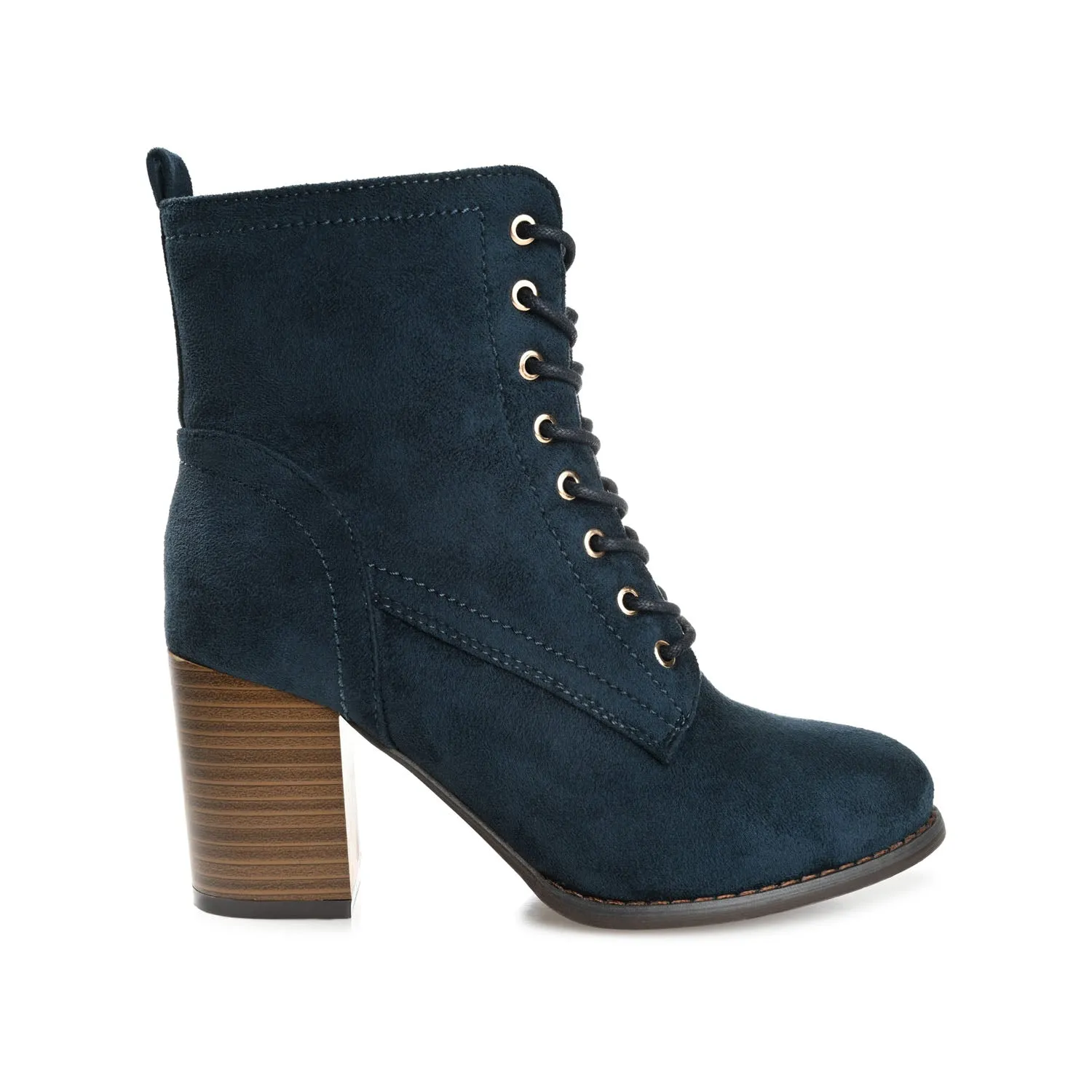 BAYLOR LACE-UP BOOTIES IN FAUX SUEDE soft lining