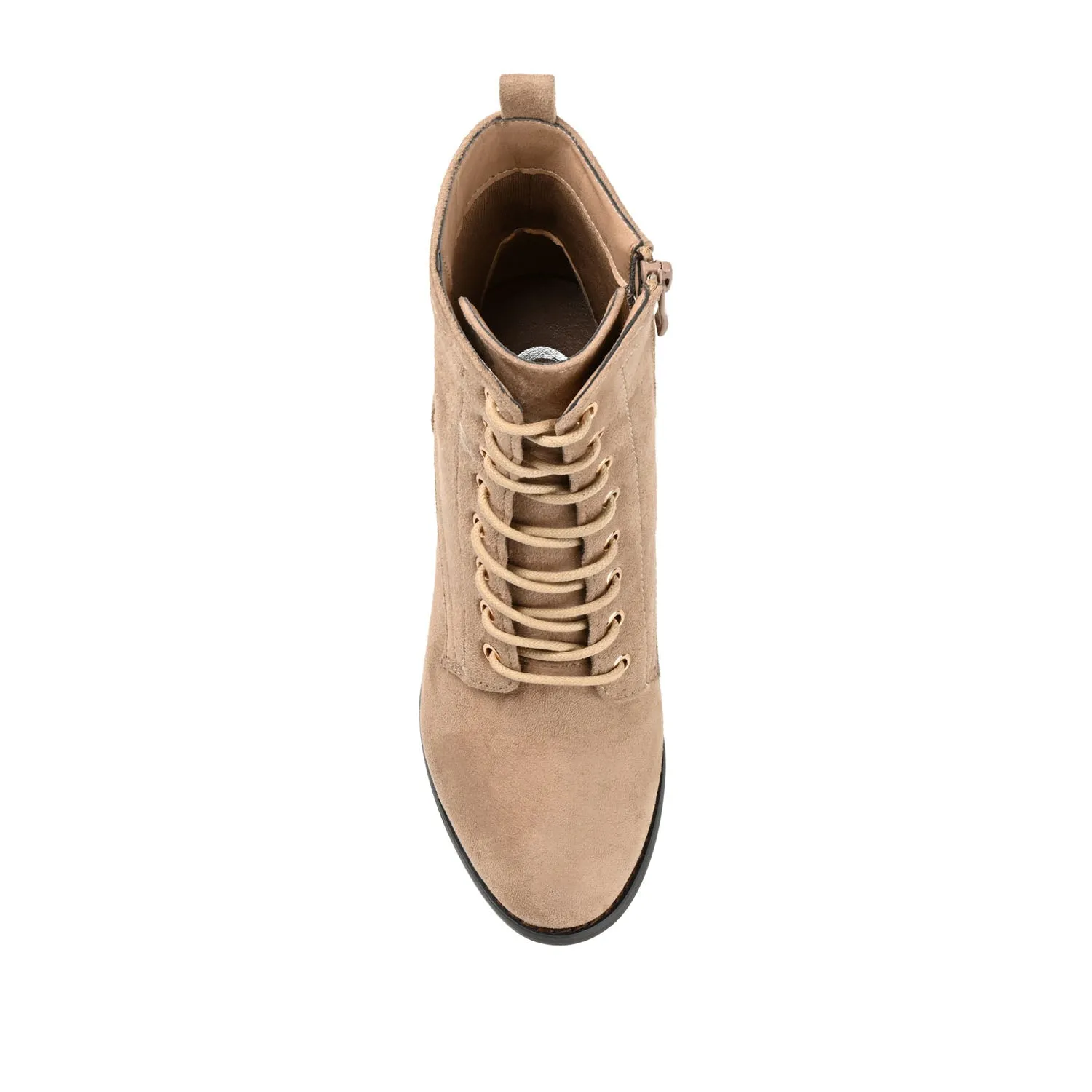 BAYLOR LACE-UP BOOTIES IN FAUX SUEDE soft lining