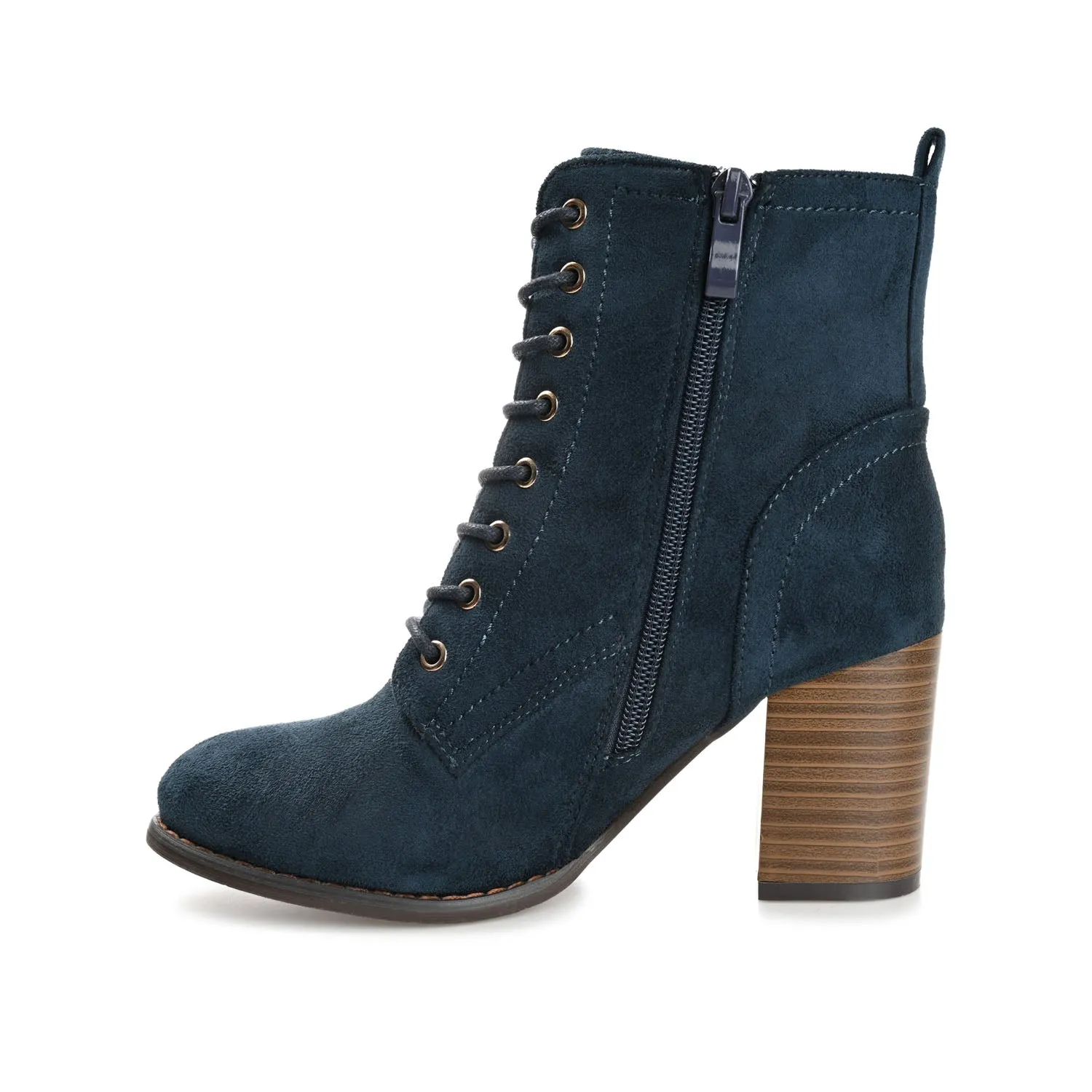 BAYLOR LACE-UP BOOTIES IN FAUX SUEDE soft lining