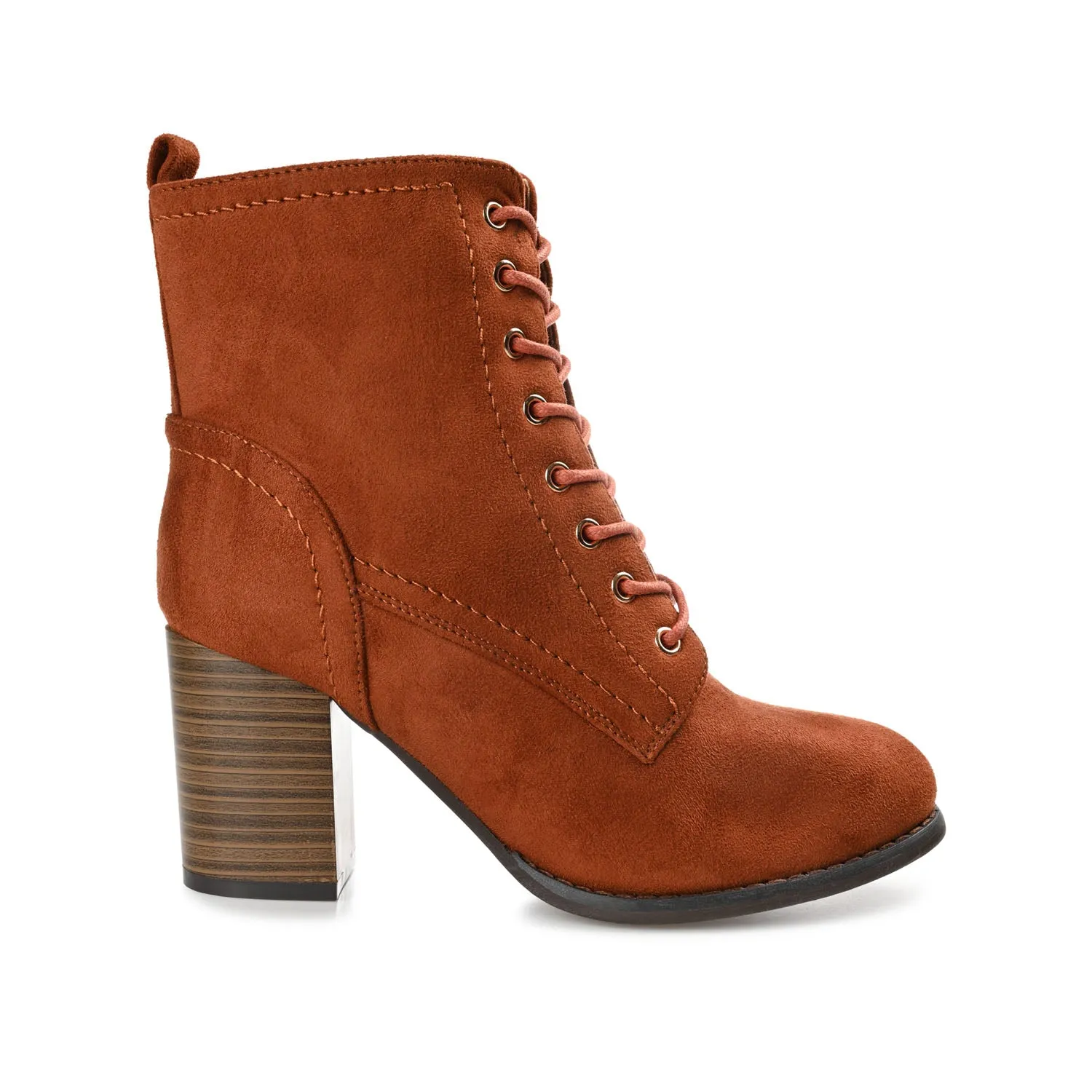 BAYLOR LACE-UP BOOTIES IN FAUX SUEDE soft lining