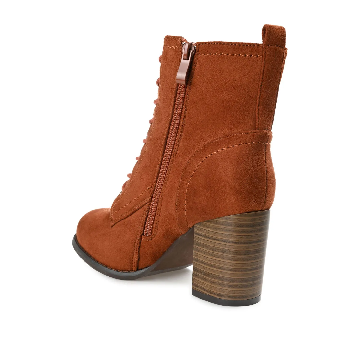 BAYLOR LACE-UP BOOTIES IN FAUX SUEDE soft lining