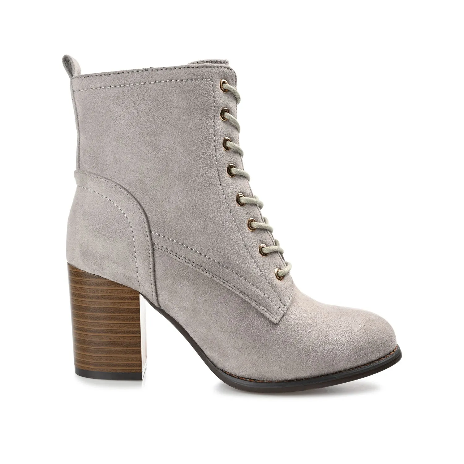 BAYLOR LACE-UP BOOTIES IN FAUX SUEDE soft lining