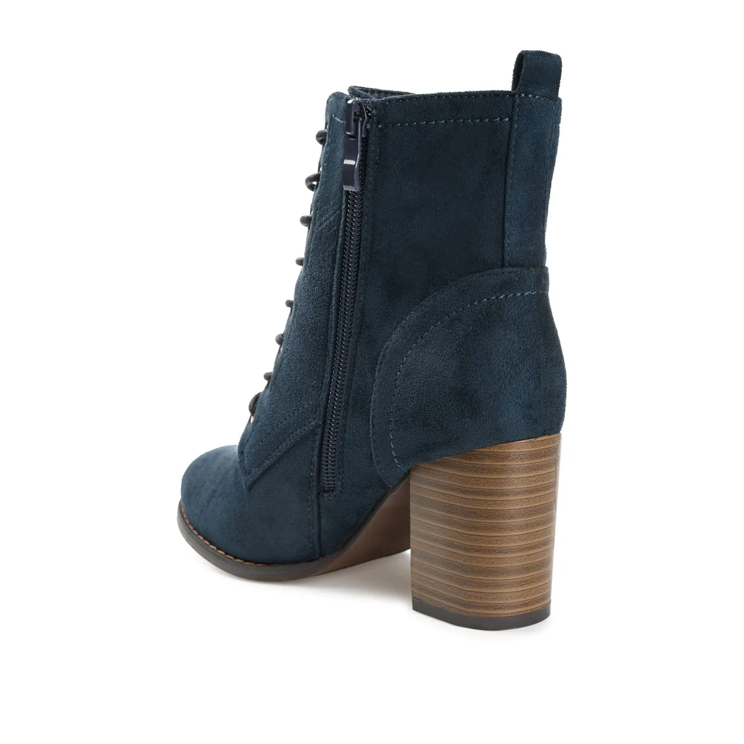 BAYLOR LACE-UP BOOTIES IN FAUX SUEDE soft lining