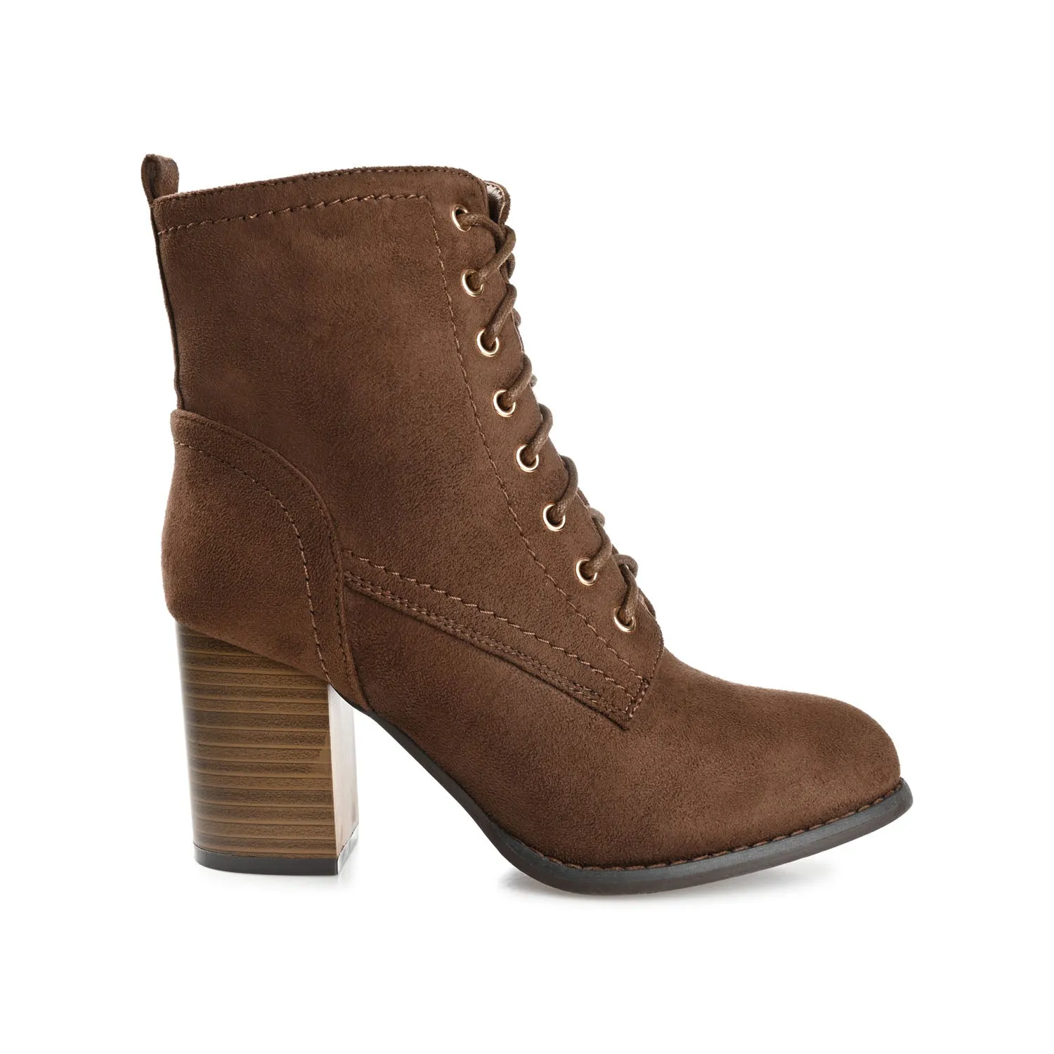 BAYLOR LACE-UP BOOTIES IN FAUX SUEDE soft lining
