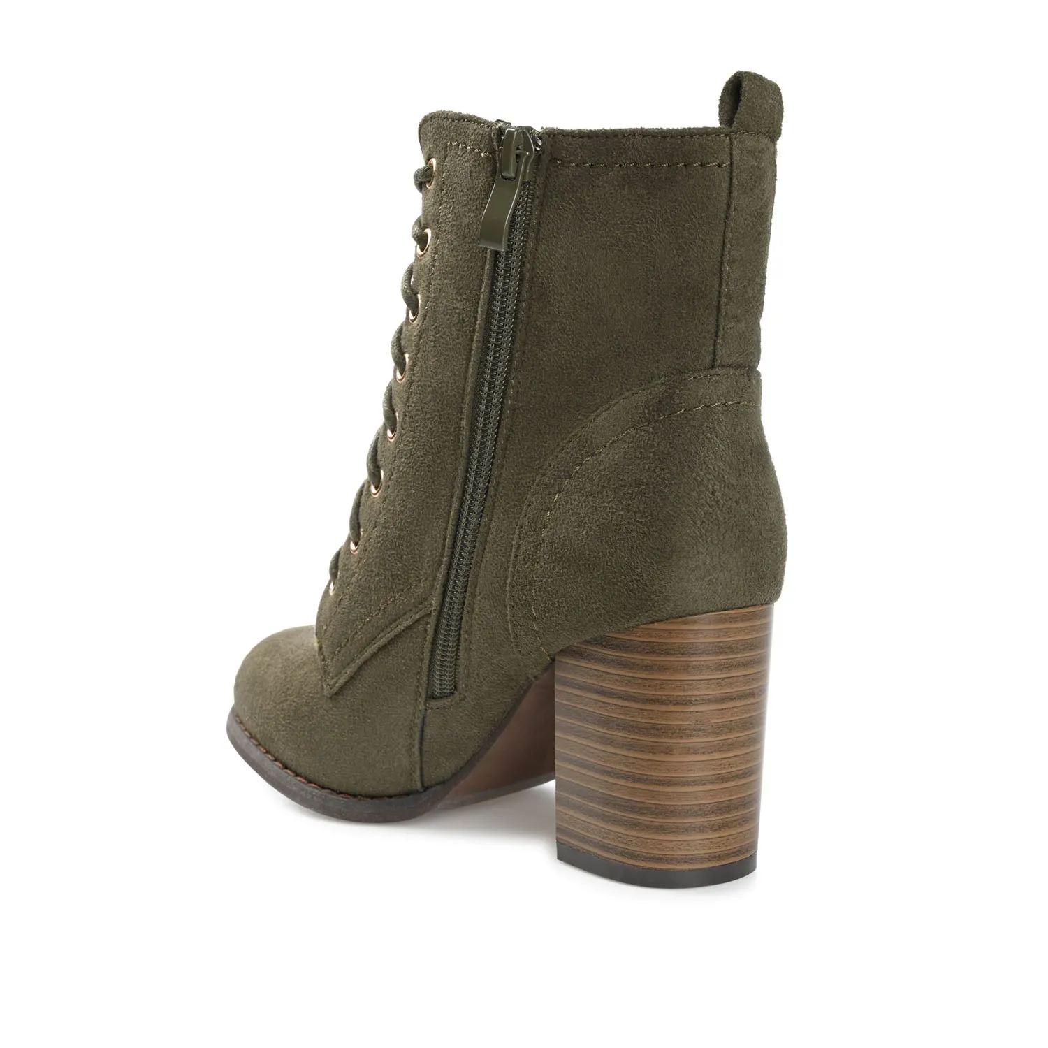 BAYLOR LACE-UP BOOTIES IN FAUX SUEDE soft lining
