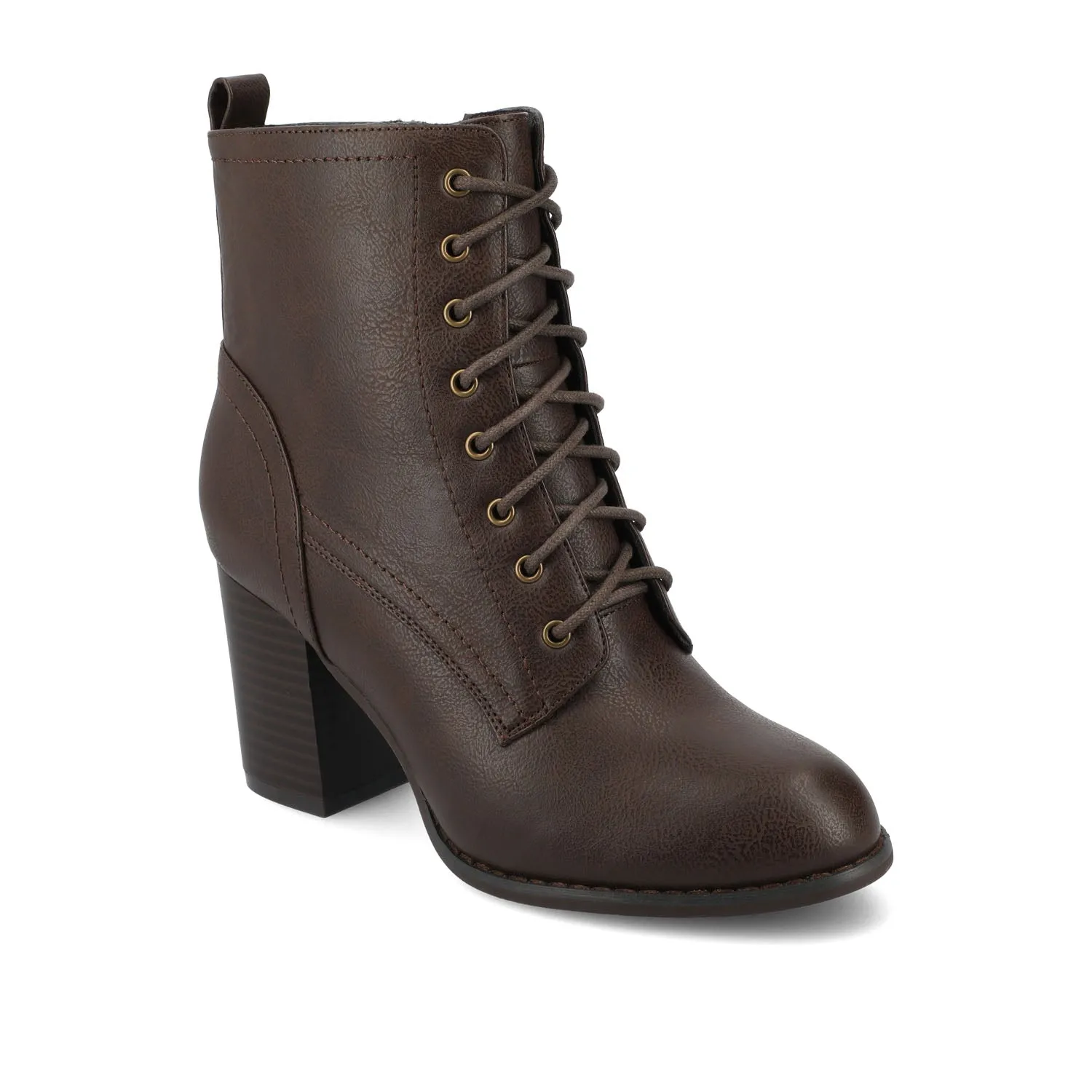 BAYLOR LACE-UP BOOTIES IN FAUX SUEDE soft lining