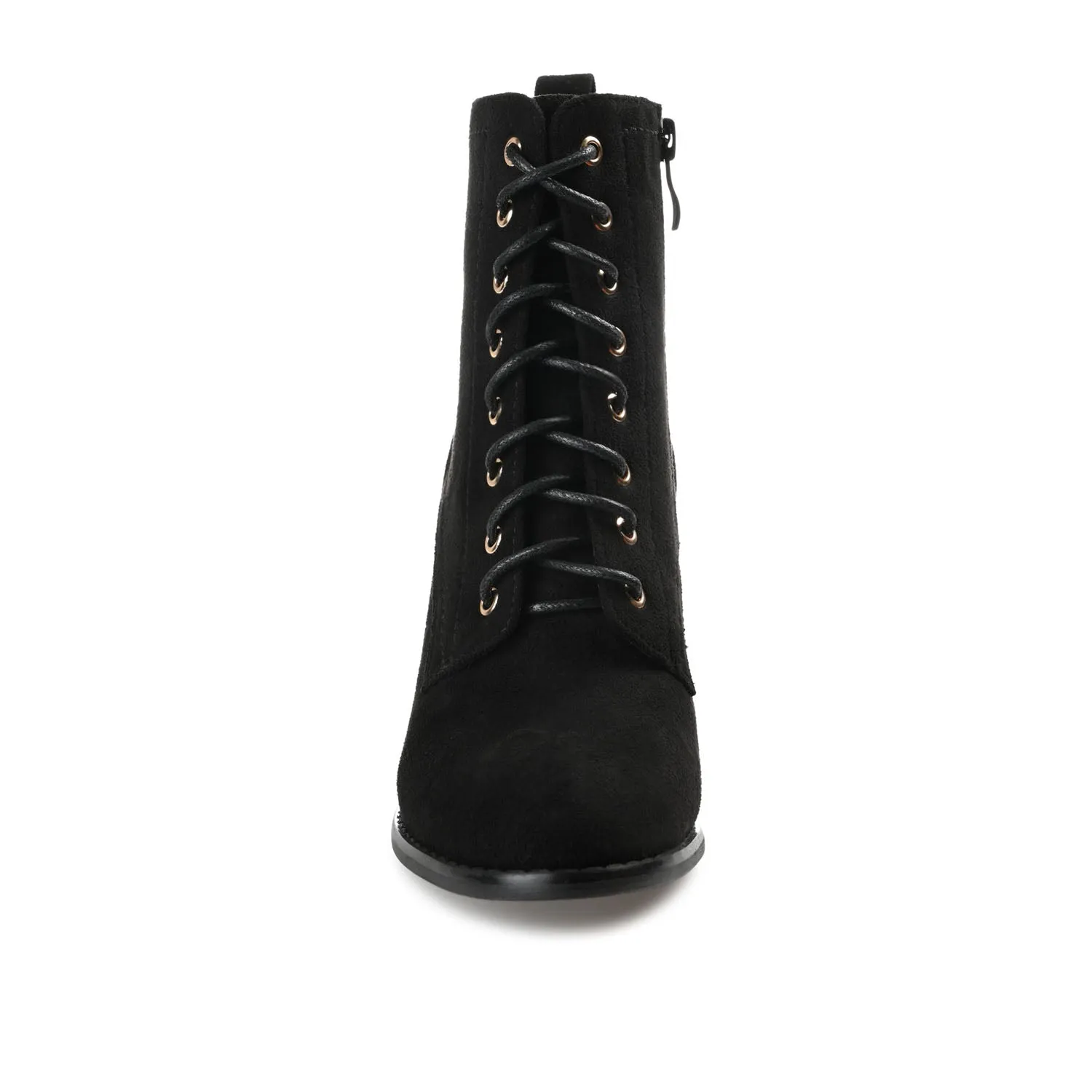 BAYLOR LACE-UP BOOTIES IN FAUX SUEDE soft lining