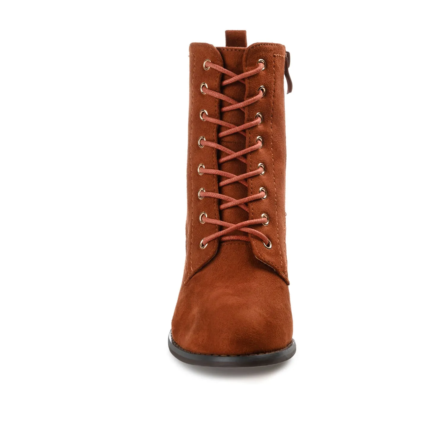BAYLOR LACE-UP BOOTIES IN FAUX SUEDE soft lining