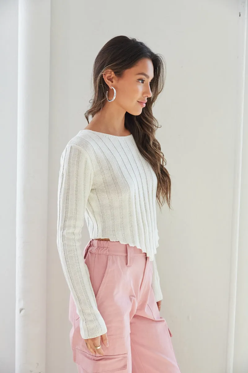 Becka Knit Crop Top cool match