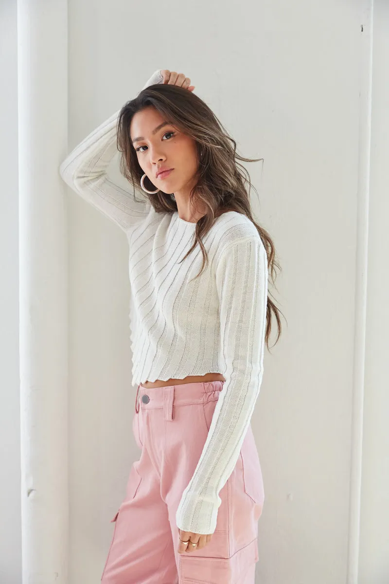 Becka Knit Crop Top cool match