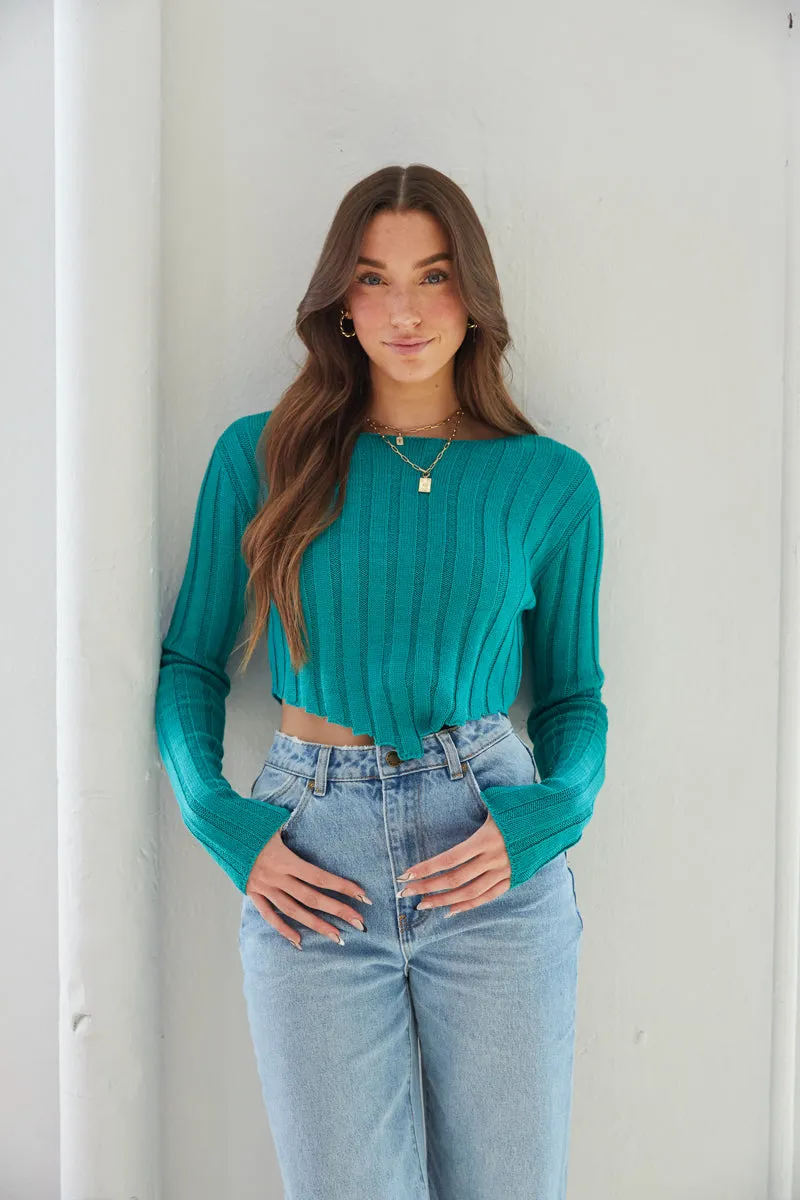 Becka Knit Crop Top cool match