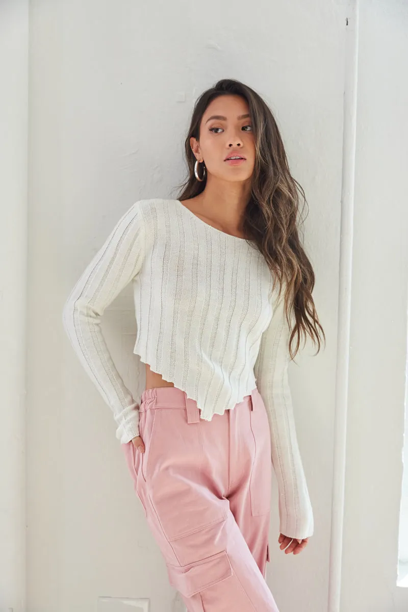 Becka Knit Crop Top cool match