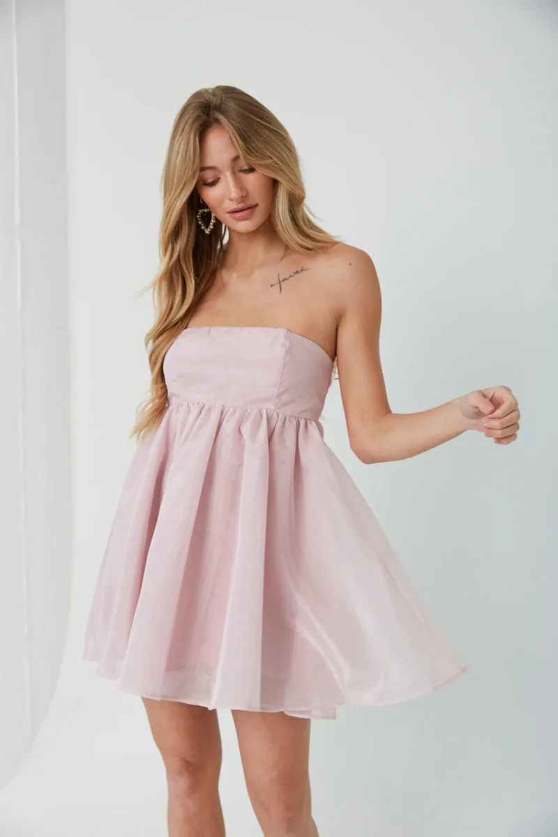 Bella Strapless Babydoll Mini Dress casual charm