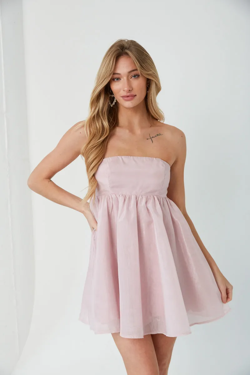 Bella Strapless Babydoll Mini Dress casual charm
